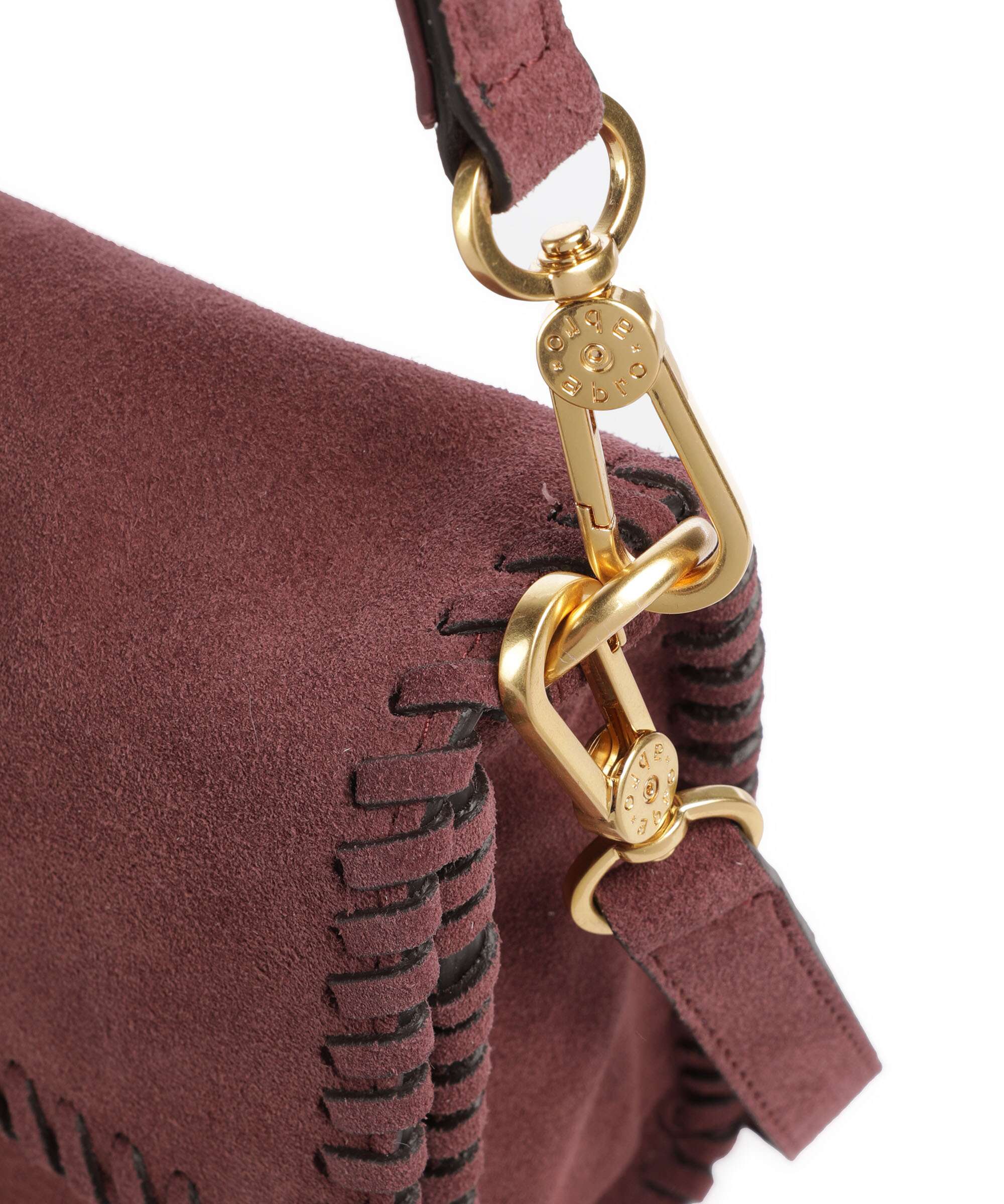 Abro Suede Temi Stitch Schoudertas bordeaux - Image 5