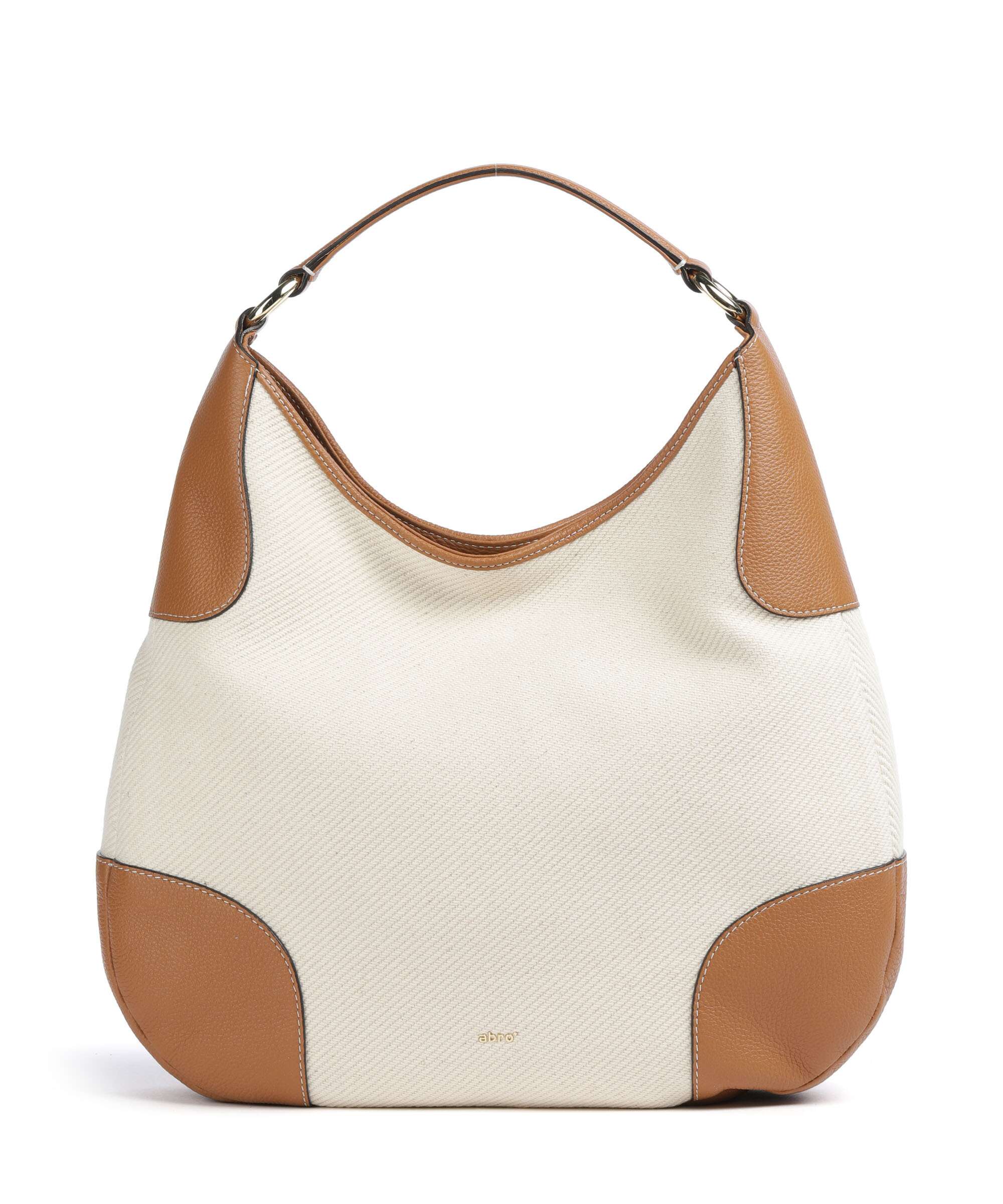 Abro Super Drill Open Air Hobo tas ivory/cuoio