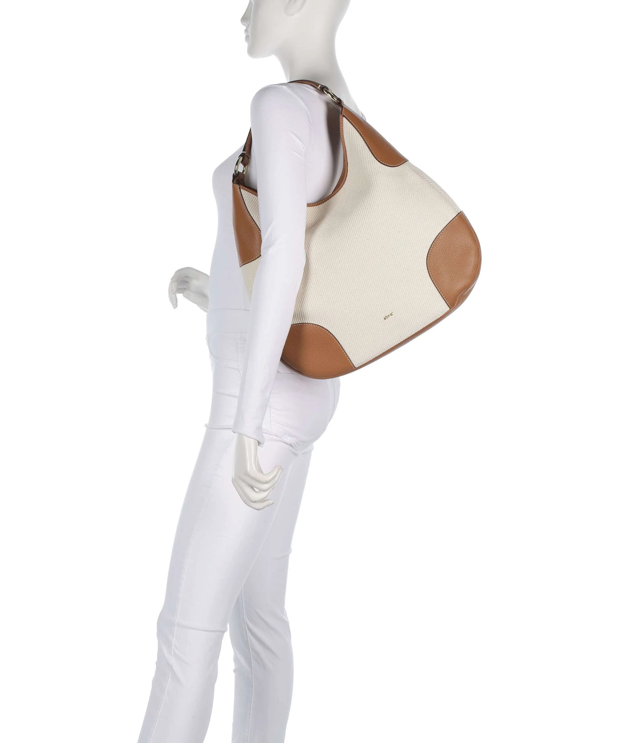 Abro Super Drill Open Air Hobo tas ivory/cuoio - Image 3