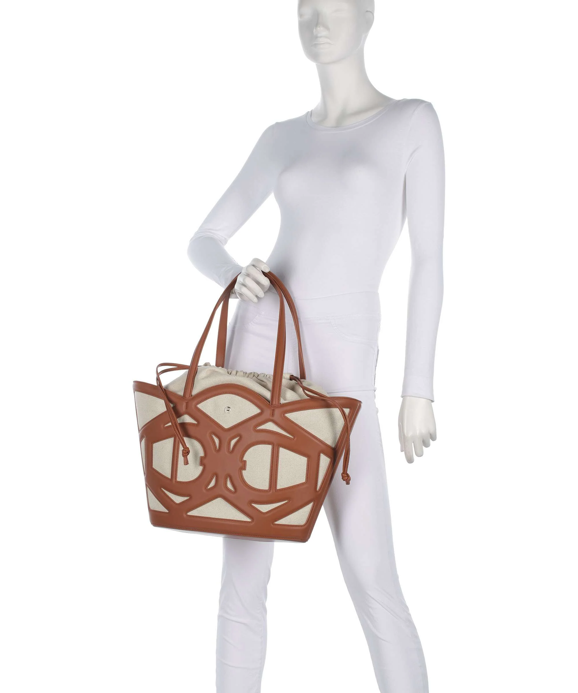 Aigner Azzurra M Boodschappentas cognac brown - Image 3