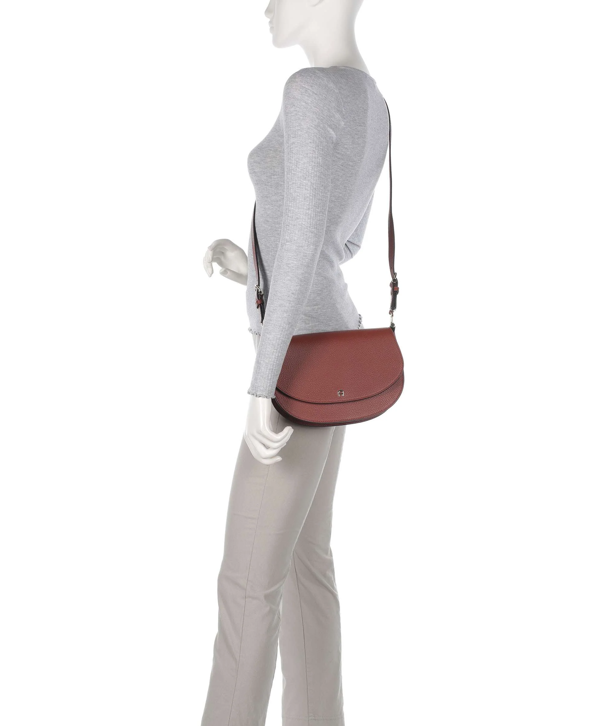 Aigner Delia S Schoudertas dark cognac - Image 3