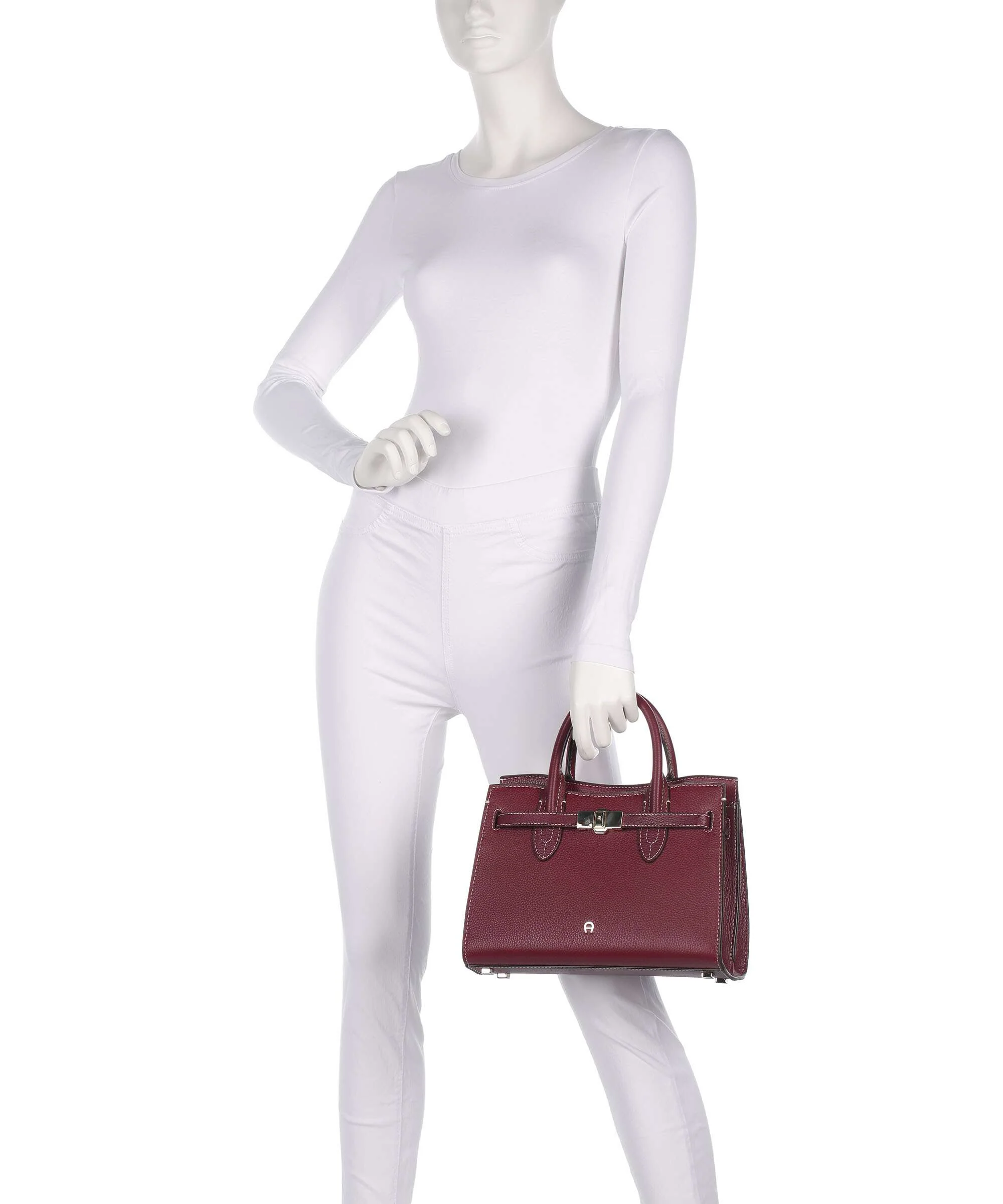 Aigner Farah M Handtas burgundy - Image 3