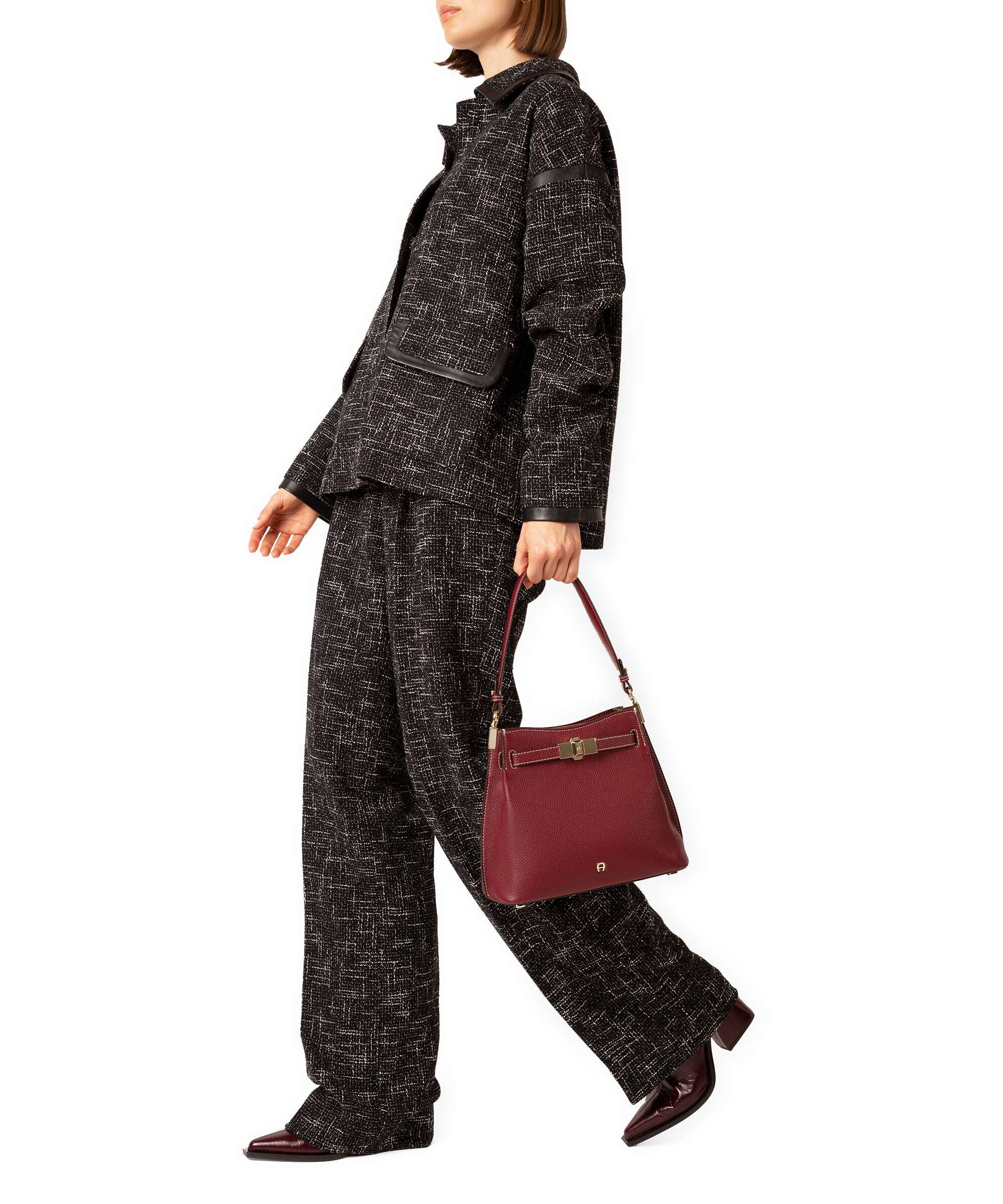 Aigner Farah M Hobo tas burgundy - Image 3