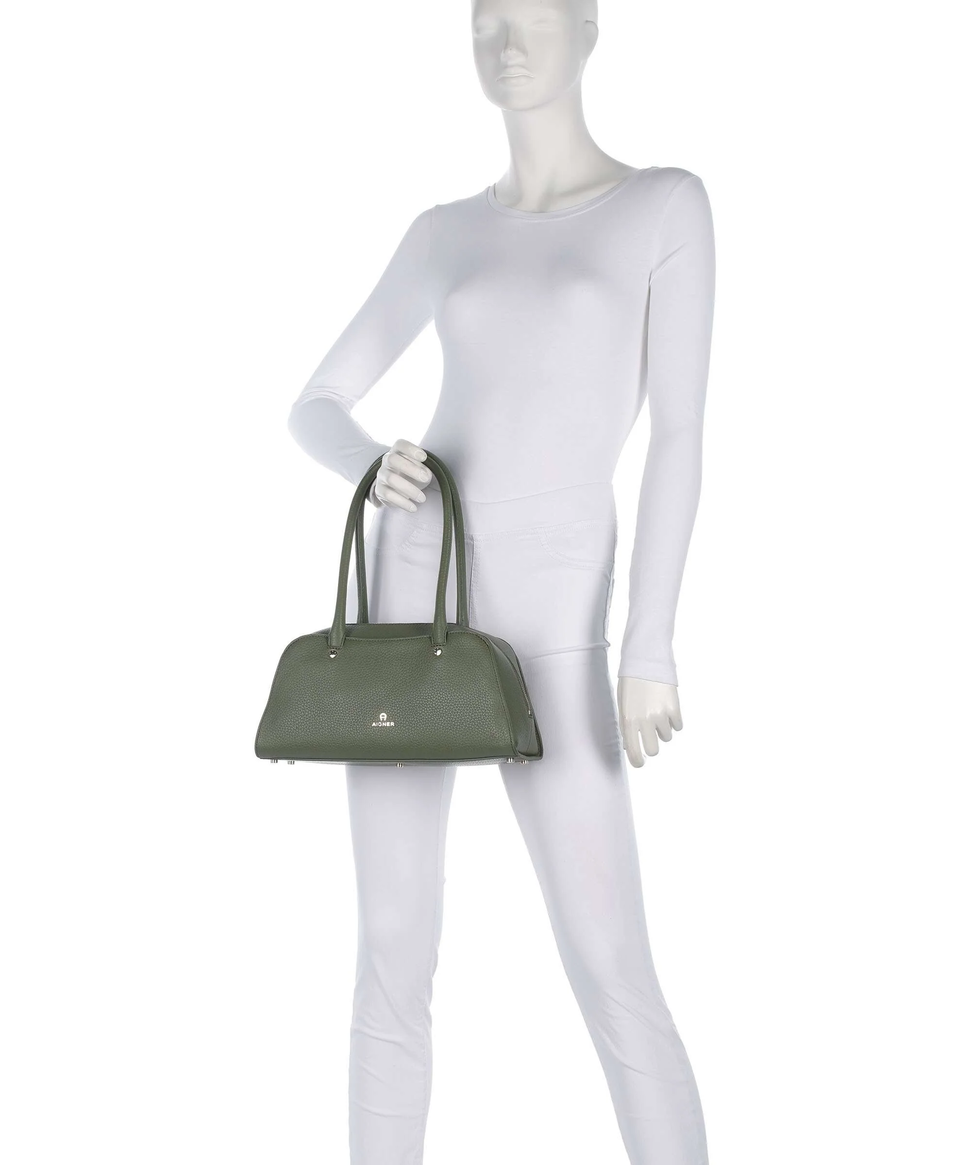Aigner Ivy M Schoudertas moss green - Image 4