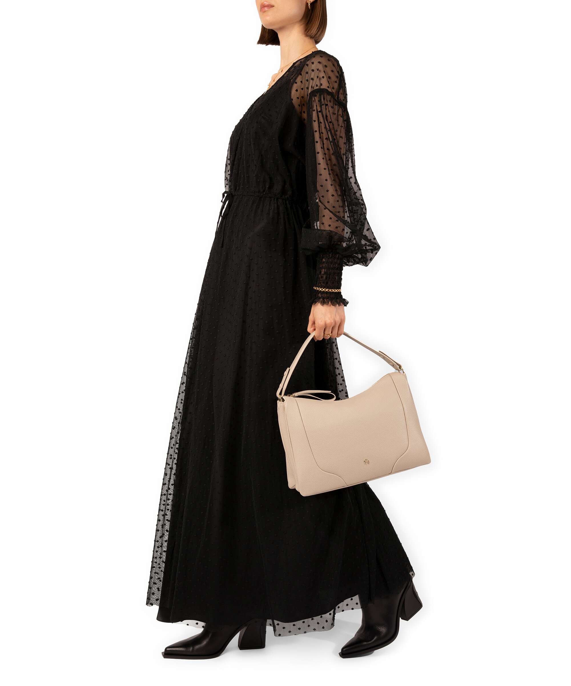 Aigner Mara M Hobo tas alpaca beige - Image 3