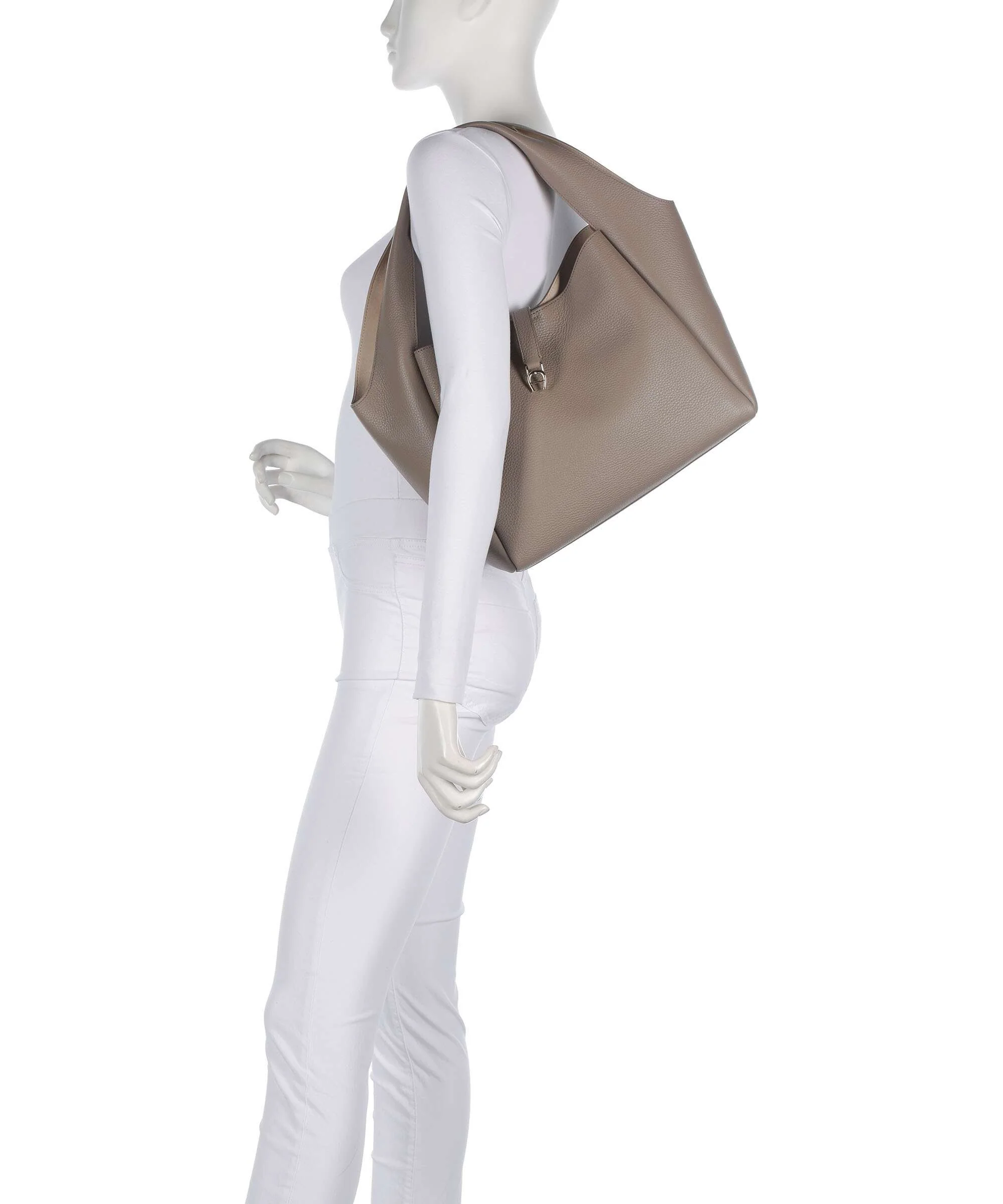 Aigner Zaira M Hobo tas taupe - Image 3