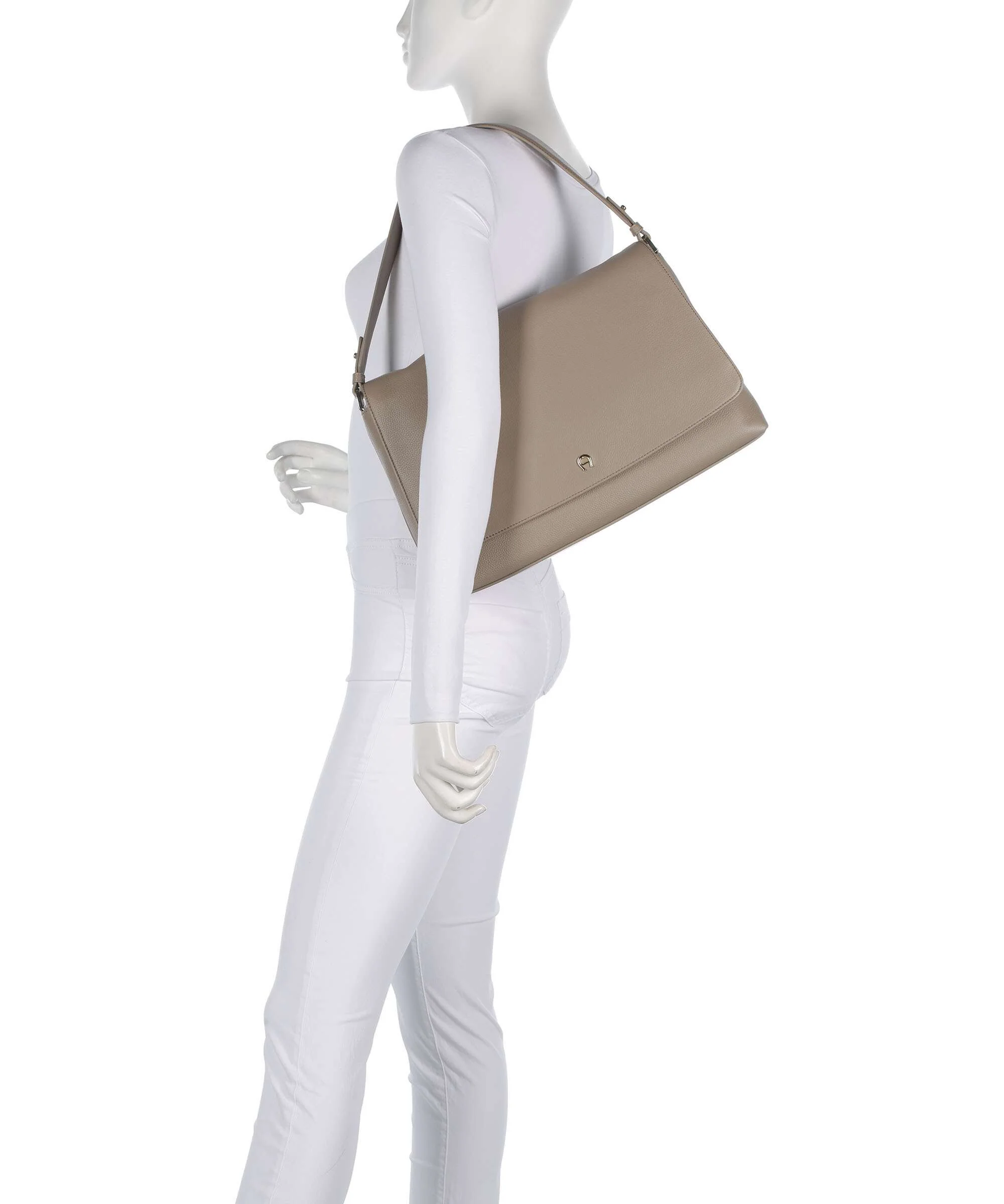 Aigner Zita M Schoudertas taupe - Image 3