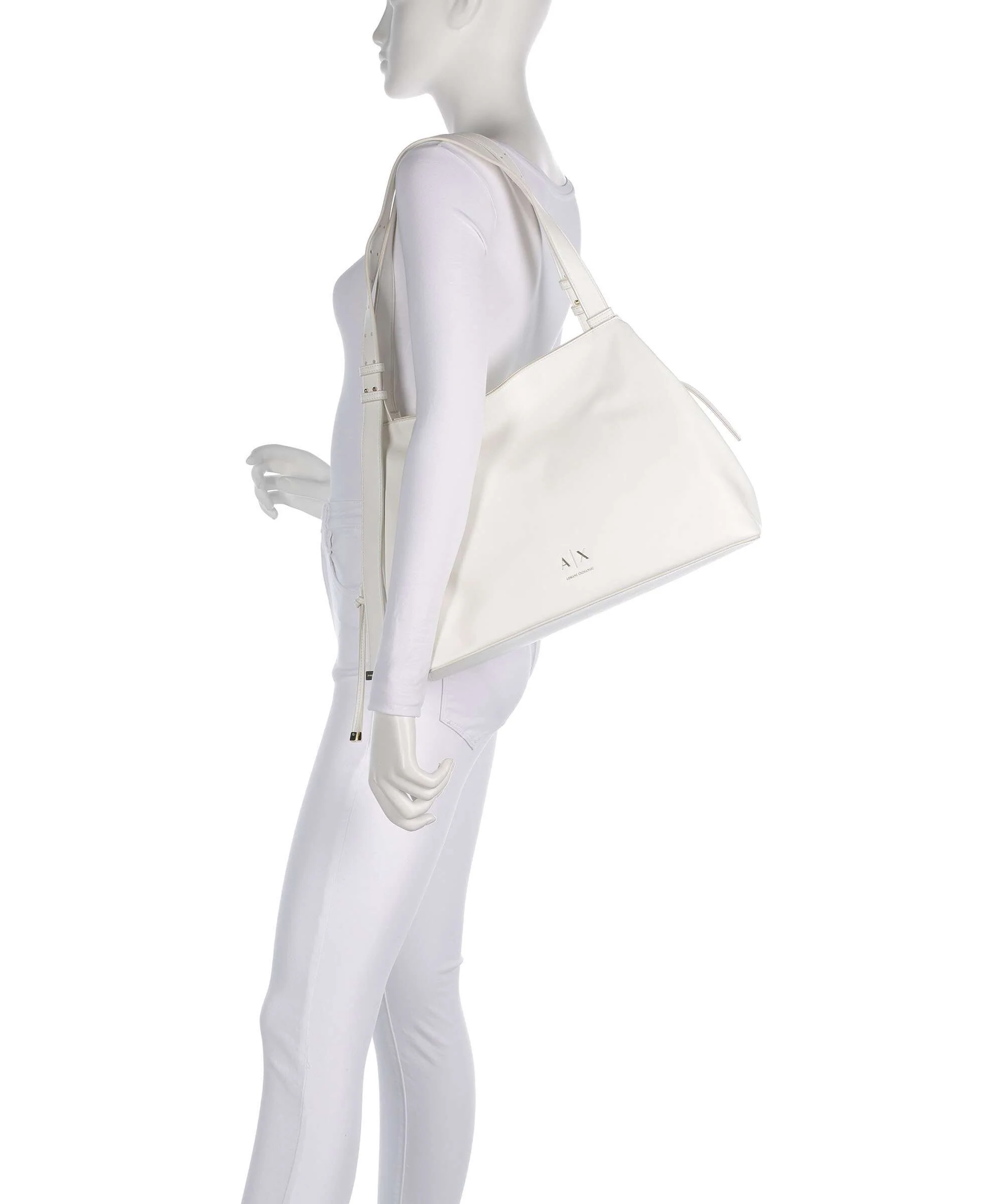 Armani Exchange Alice M Hobo tas off white - Image 3