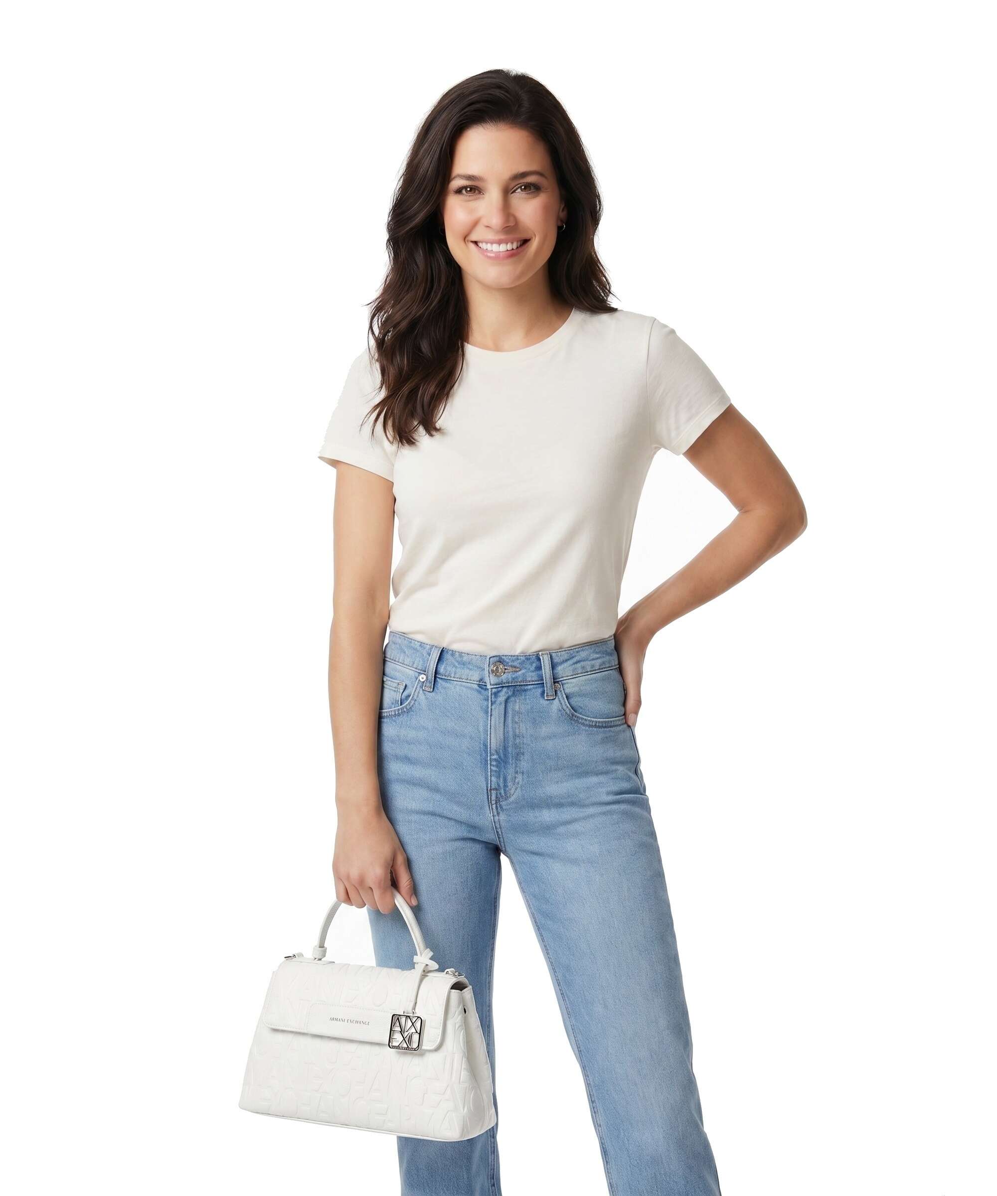 Armani Exchange Liz Handtas off white - Image 3