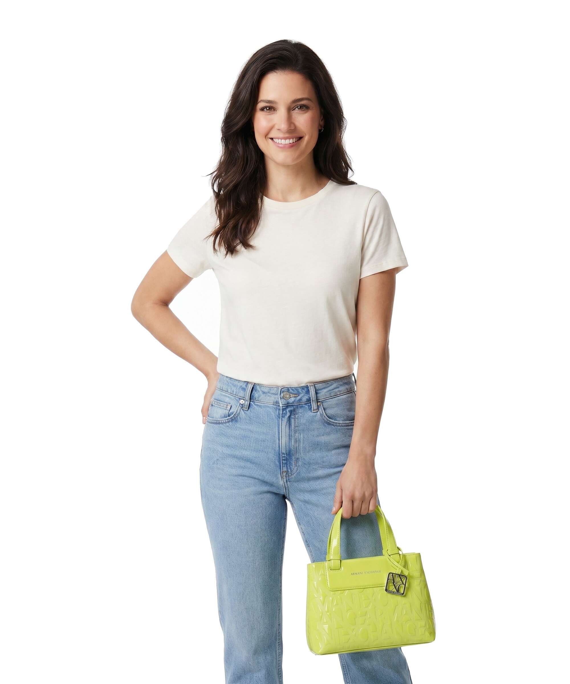 Armani Exchange Liz Patent S Handtas crystal citrus - Image 3
