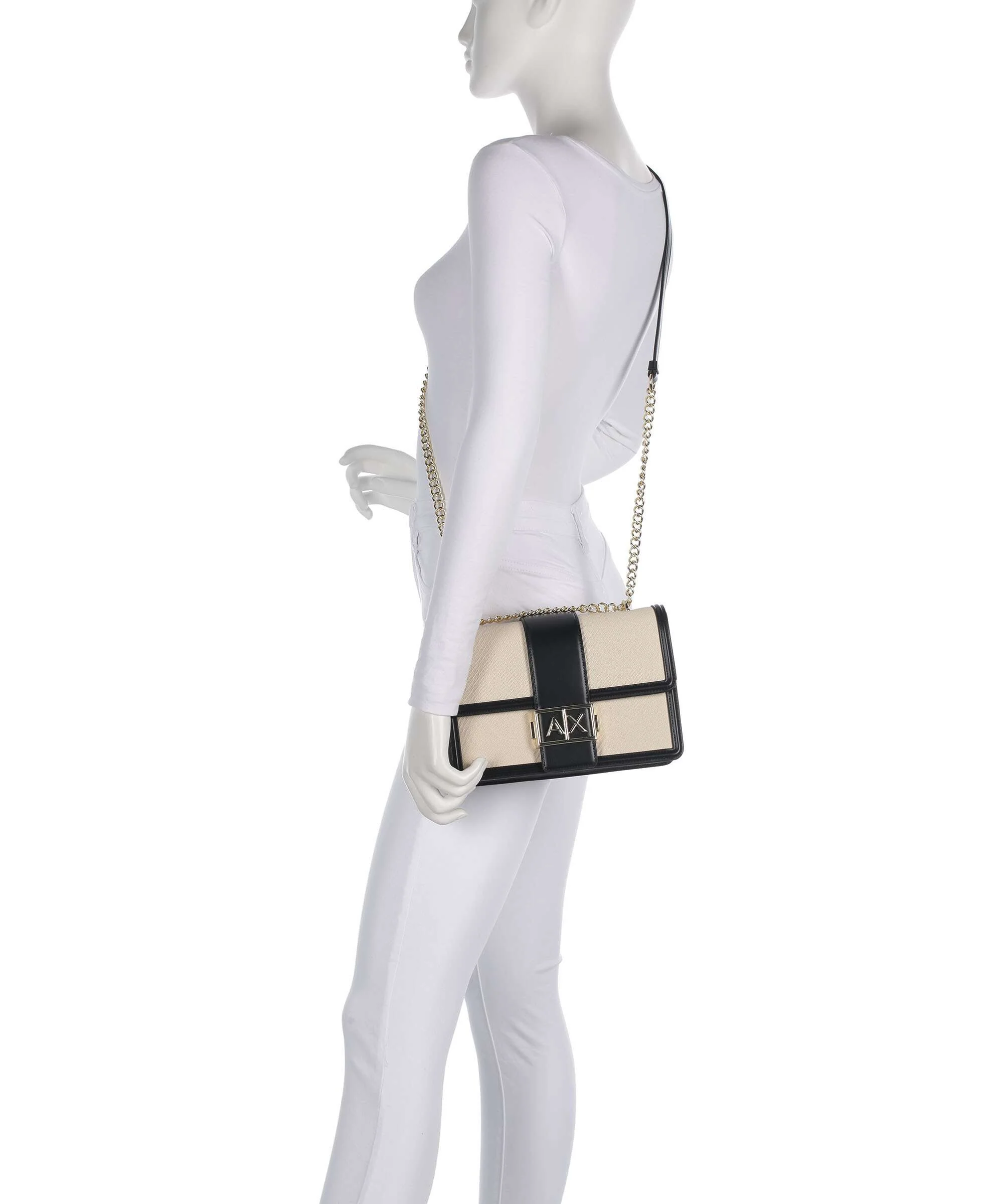 Armani Exchange Wonder M Schoudertas natural/black - Image 3