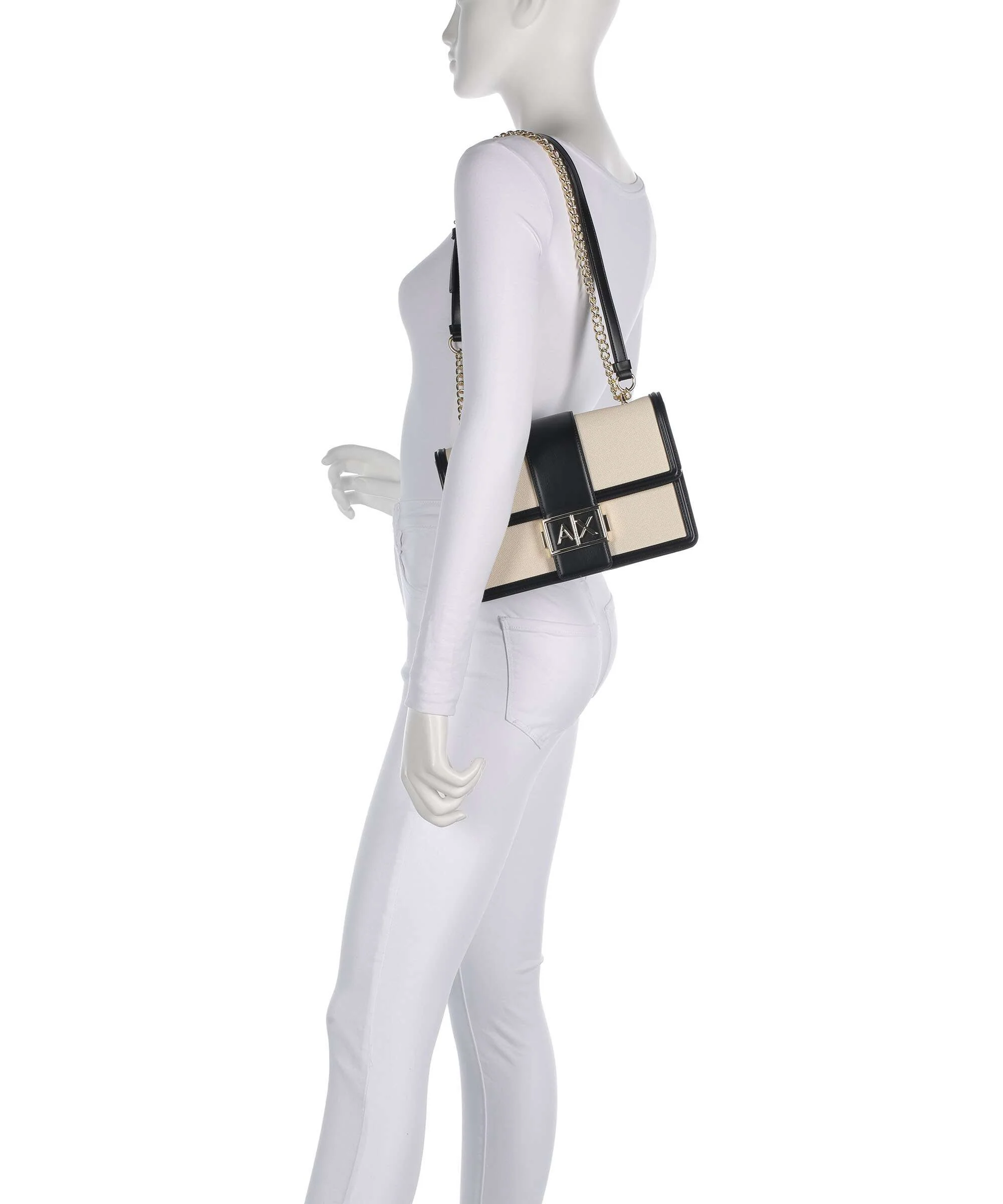 Armani Exchange Wonder M Schoudertas natural/black - Image 4
