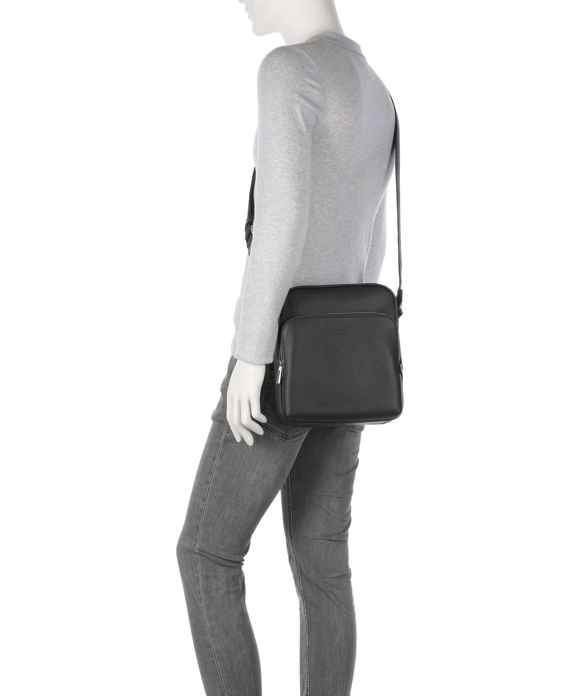BOSS Crosstown Crossbody tas dark brown - Image 3