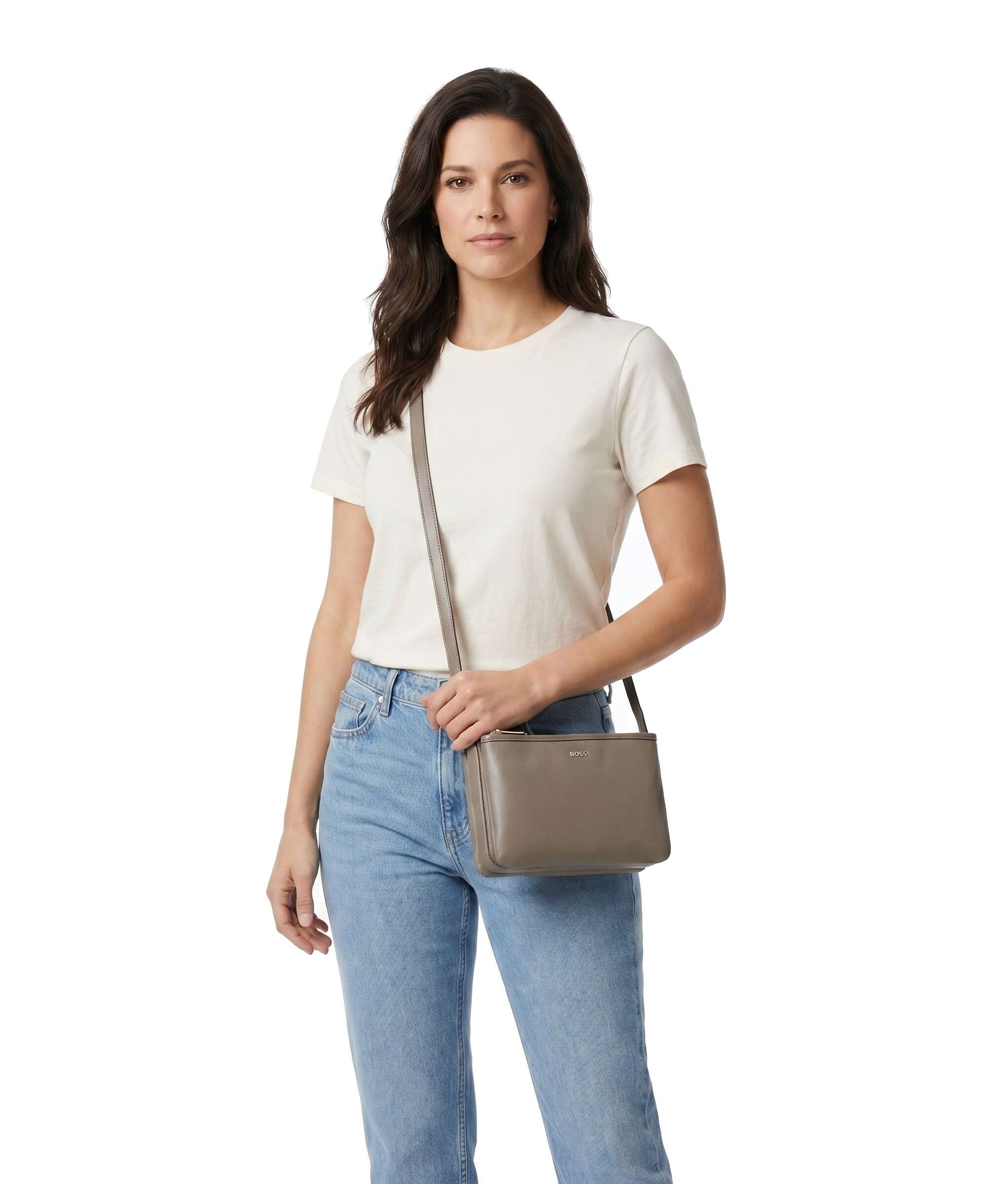 BOSS Sandy Trio Crossbody tas brown overflow - Image 3