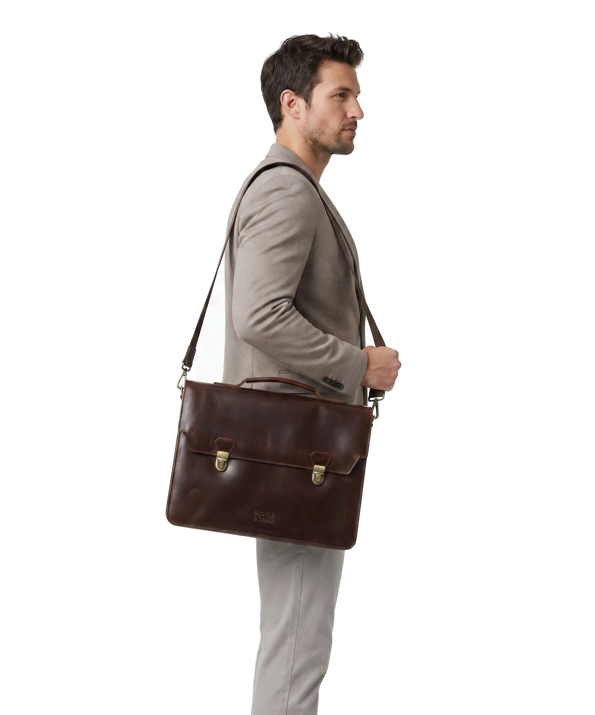 Buckle & Seam Crazy Horse Notes Aktetas brown - Image 3