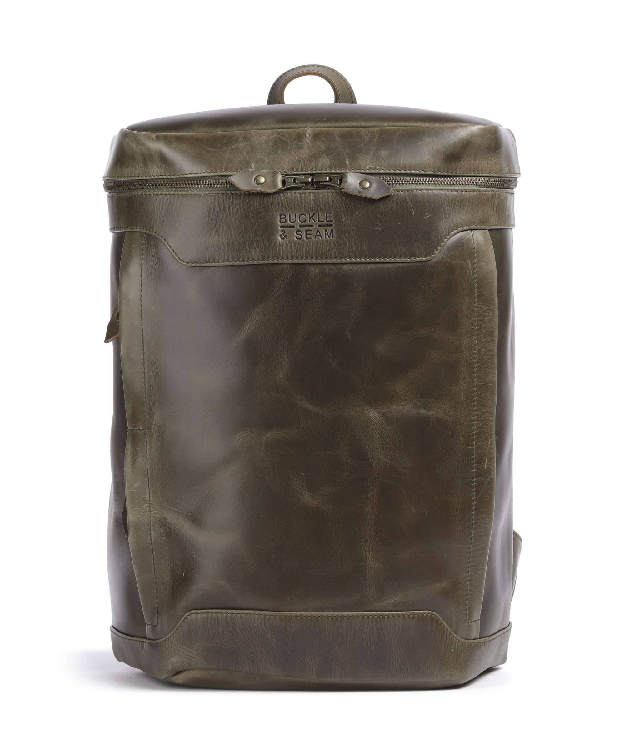 Buckle & Seam Crazy Horse Siwa Rugzak olive