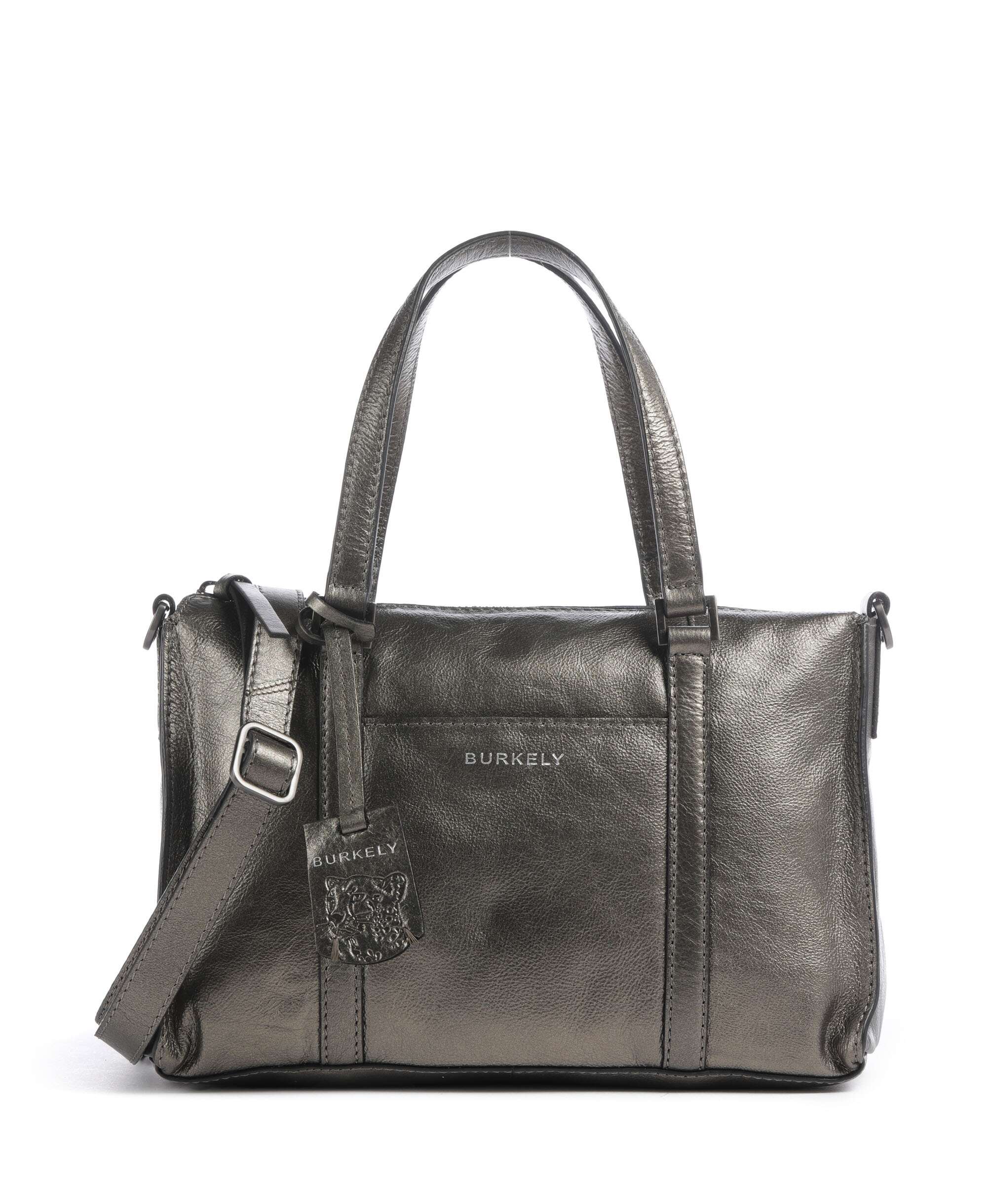 Burkely Creased Crystal Handtas gunmetal