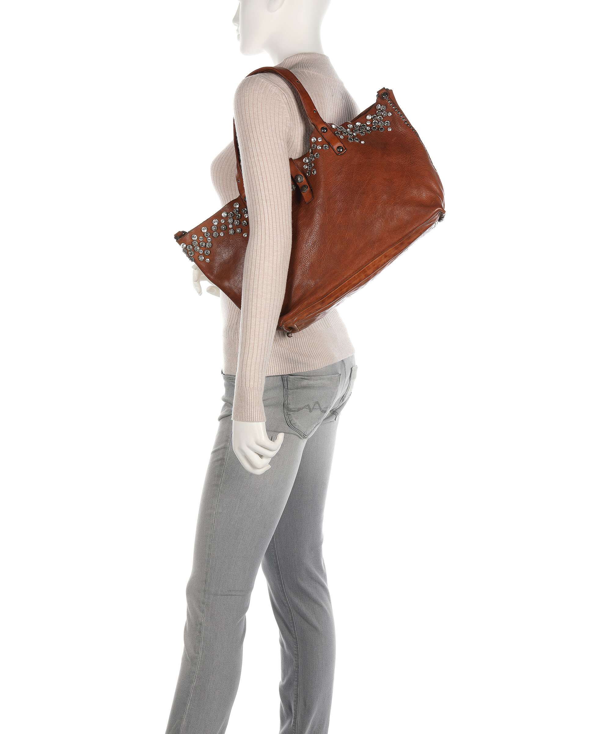 Campomaggi Boodschappentas azzurro/polvere - Image 3