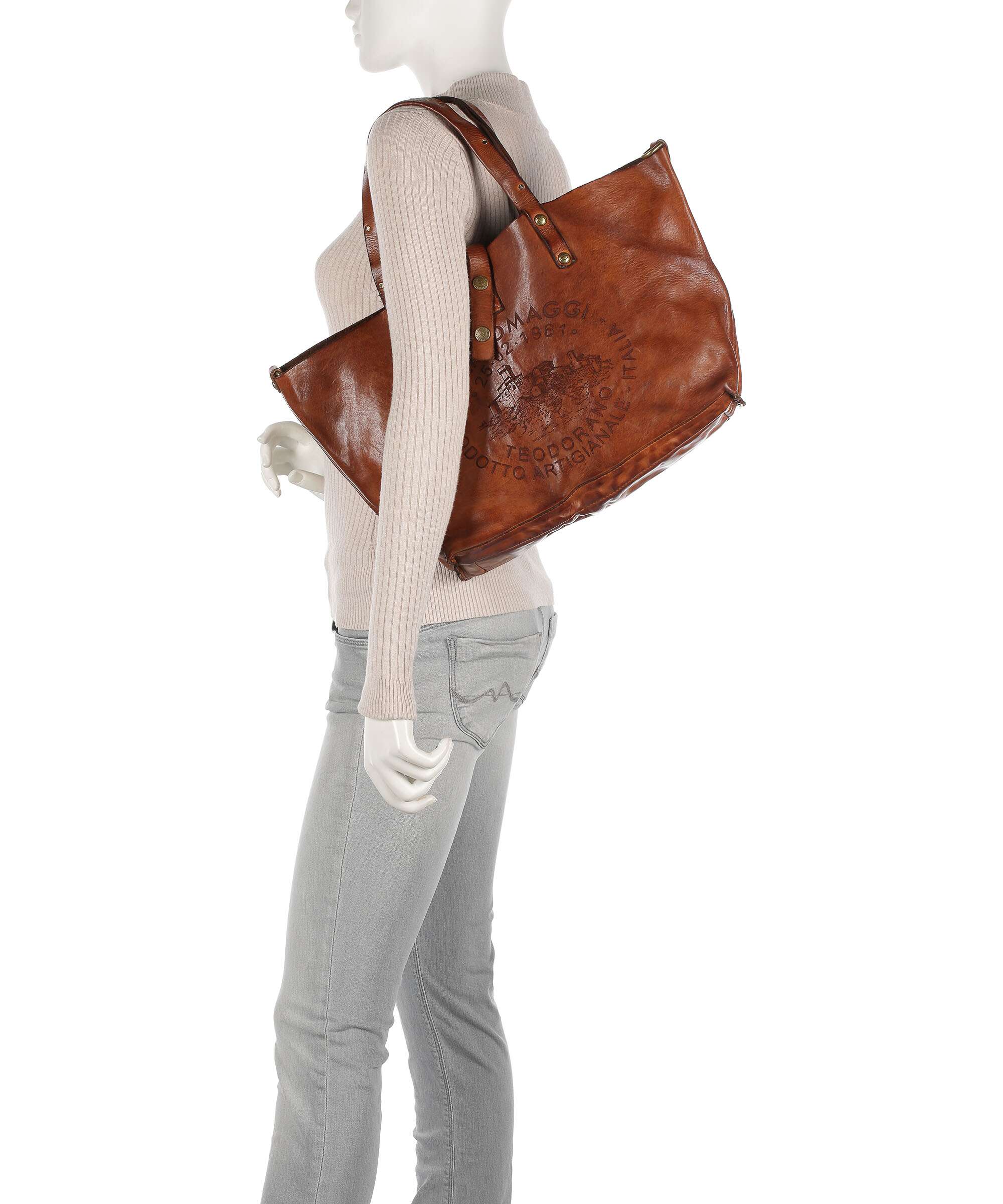 Campomaggi Boodschappentas cognac - Image 3