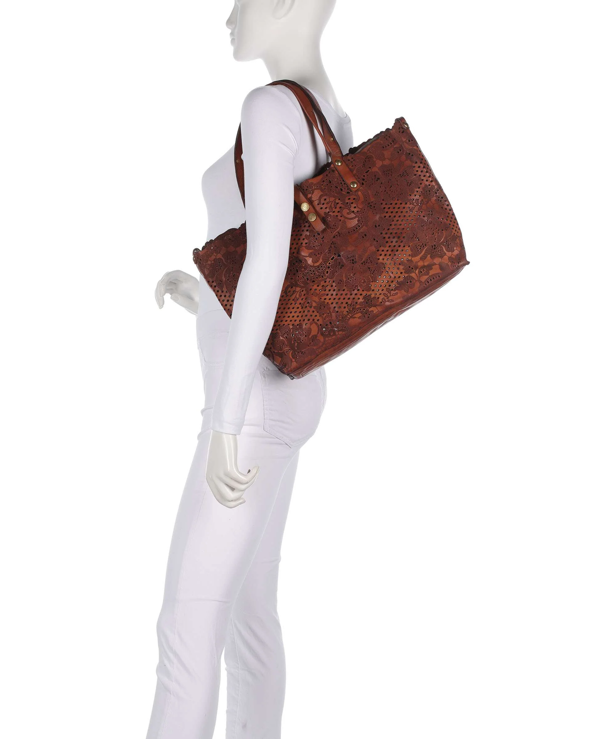 Campomaggi Boodschappentas cognac - Image 3