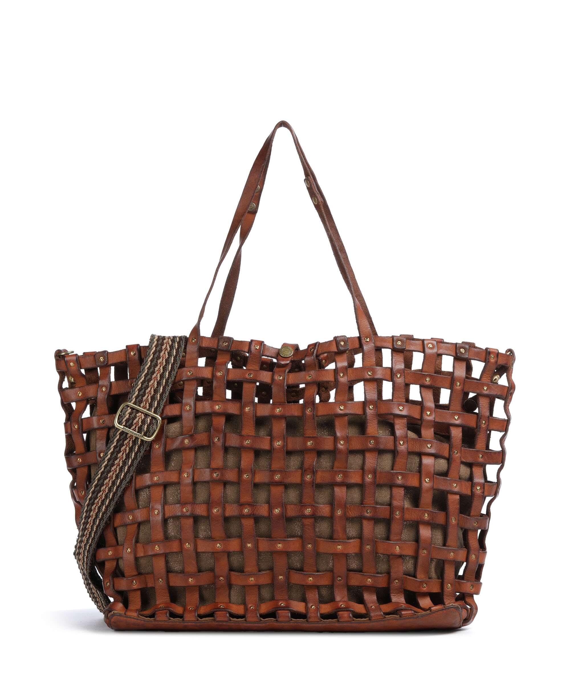 Campomaggi Boodschappentas cognac/bronze
