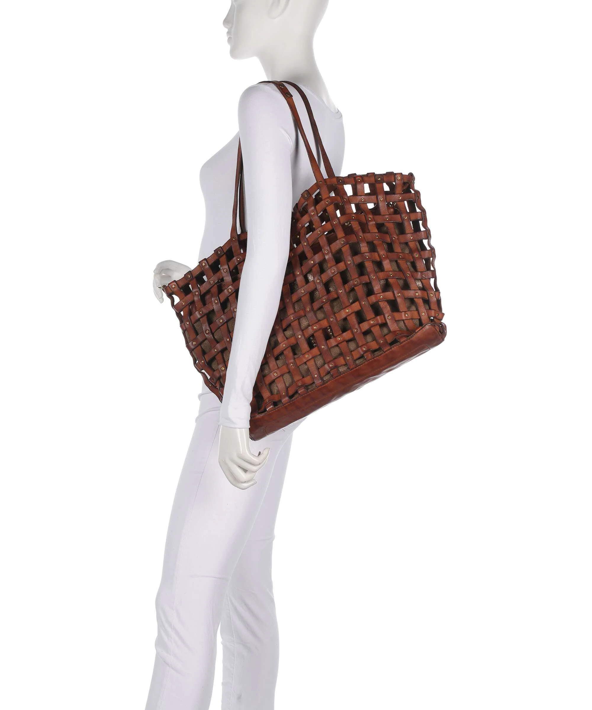 Campomaggi Boodschappentas cognac/bronze - Image 3