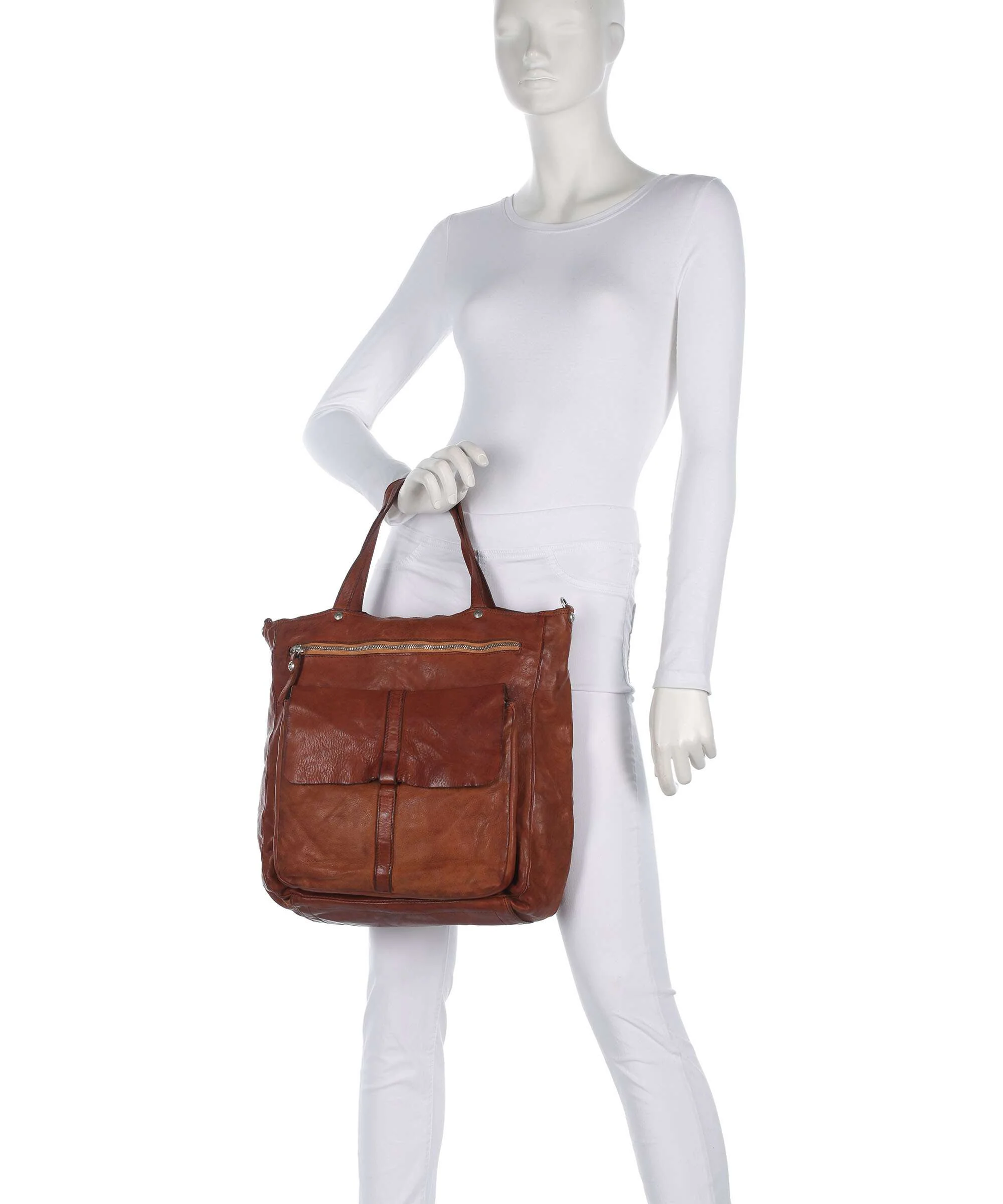 Campomaggi Boodschappentas cognac - Image 3