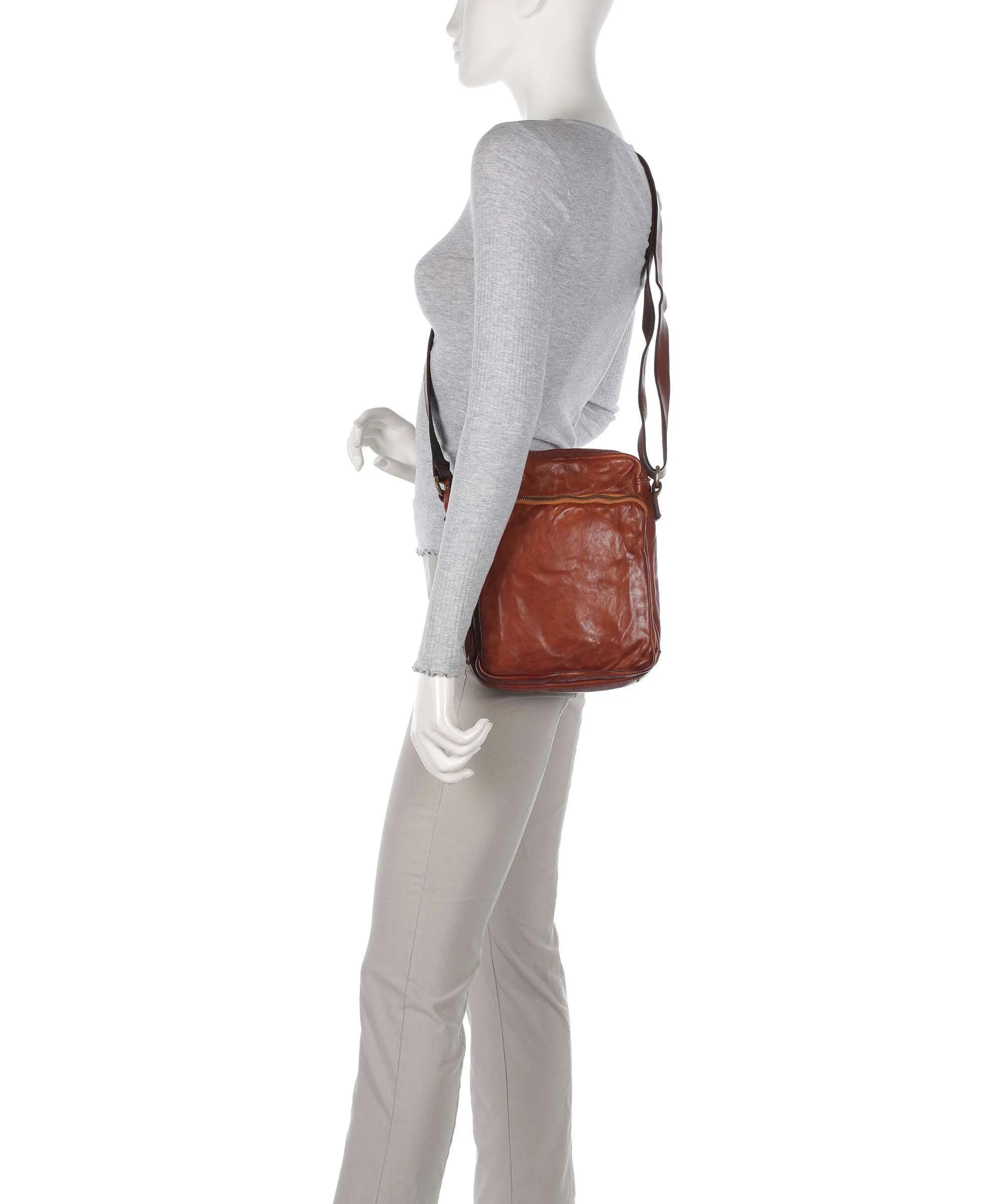 Campomaggi Crossbody tas cognac - Image 3