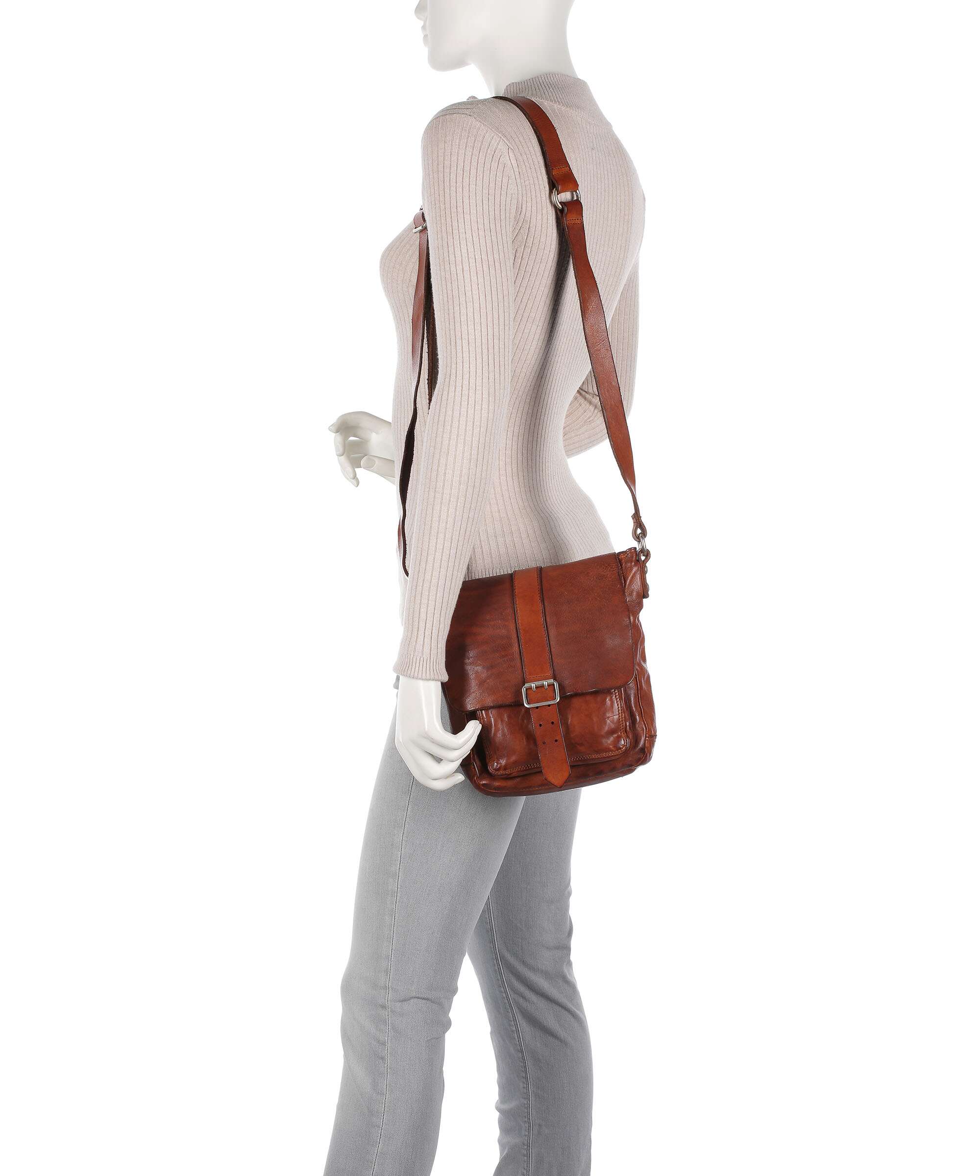 Campomaggi Crossbody tas cognac - Image 3
