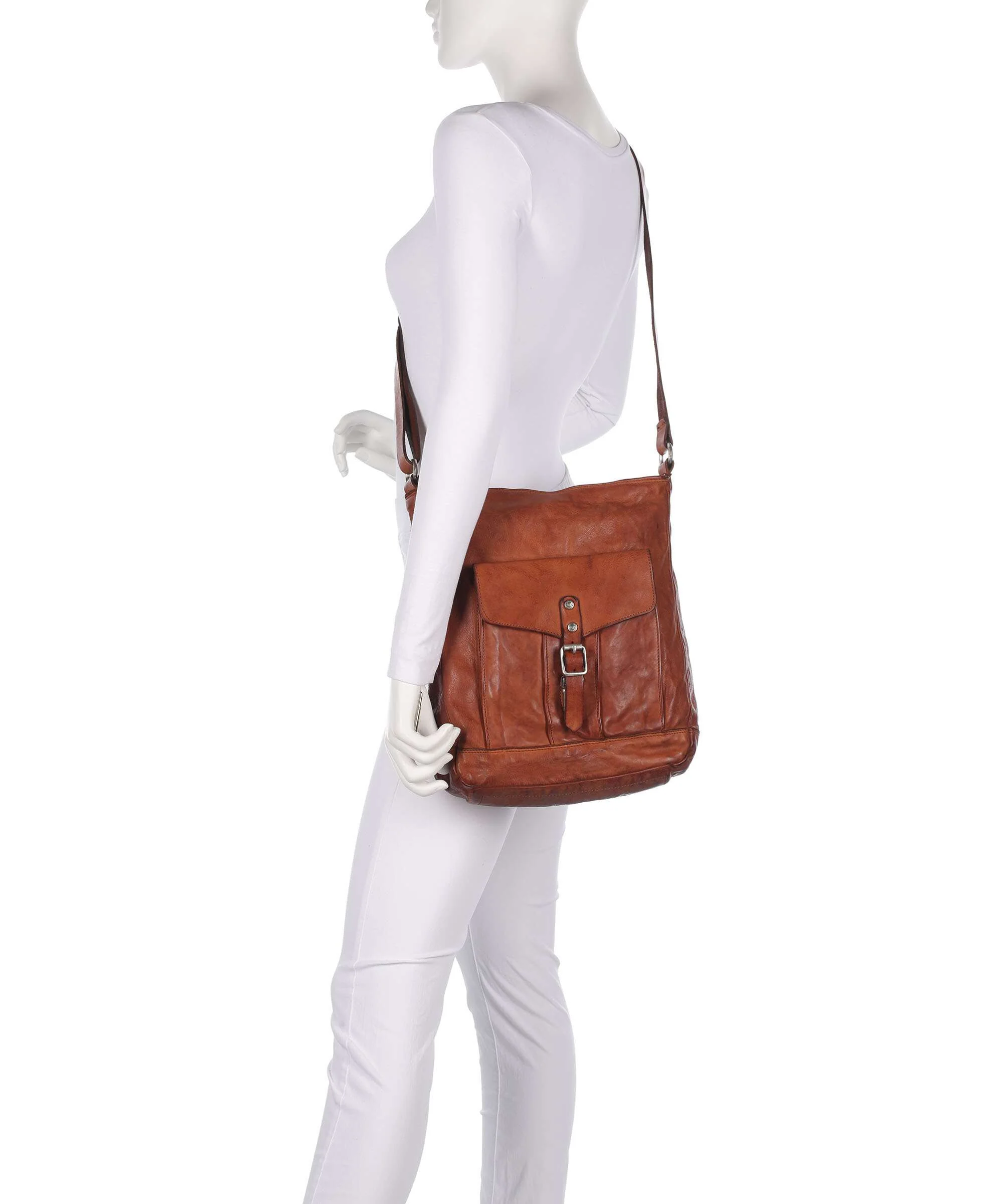 Campomaggi Crossbody tas cognac - Image 3