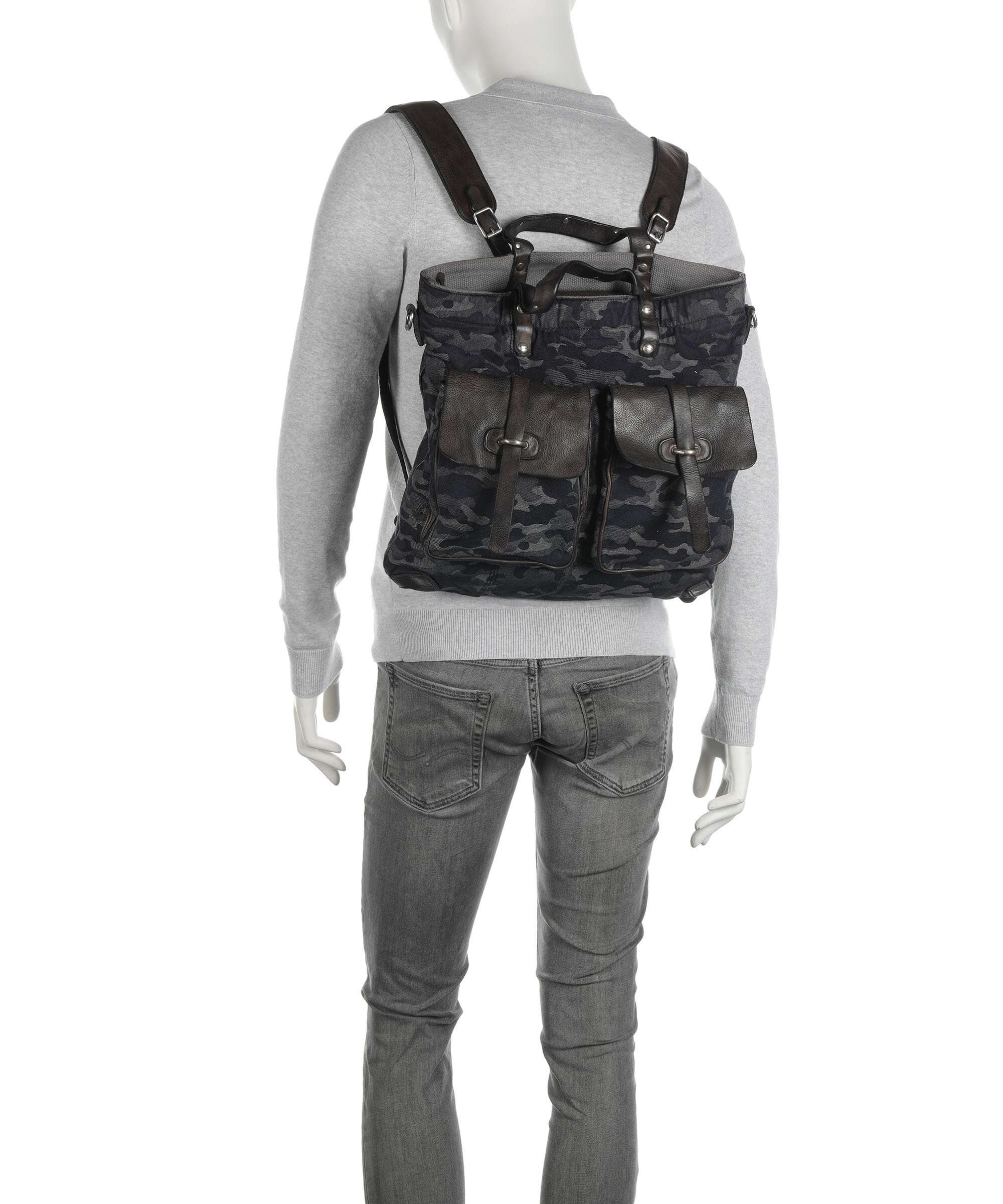 Campomaggi Rugzak-tas camouflage blue/dark grey - Image 4