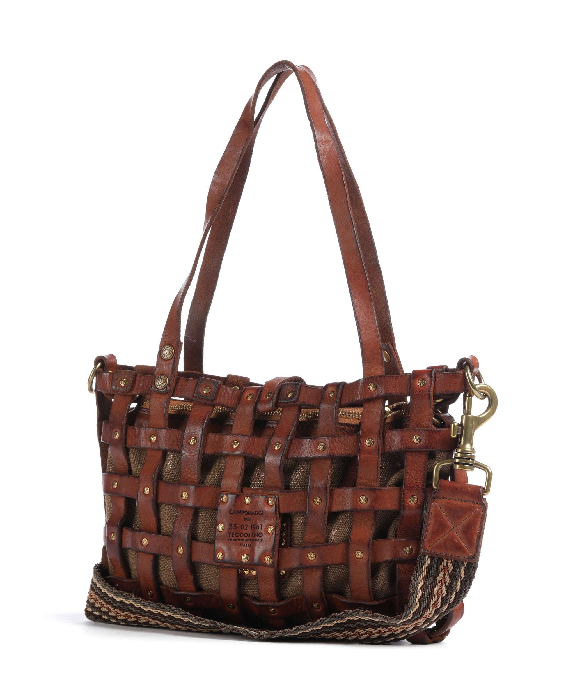Campomaggi Schoudertas cognac/bronze - Image 2