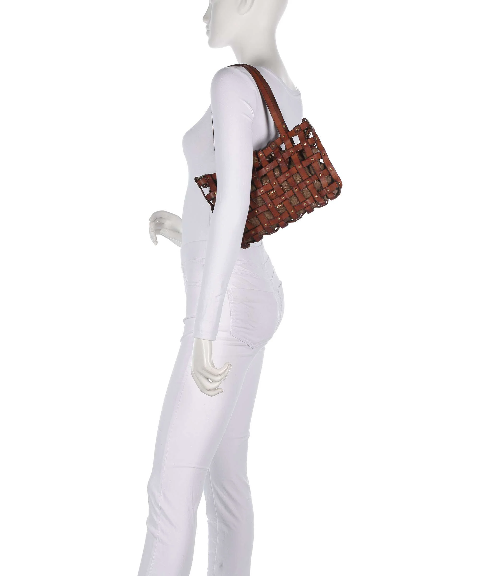 Campomaggi Schoudertas cognac/bronze - Image 3