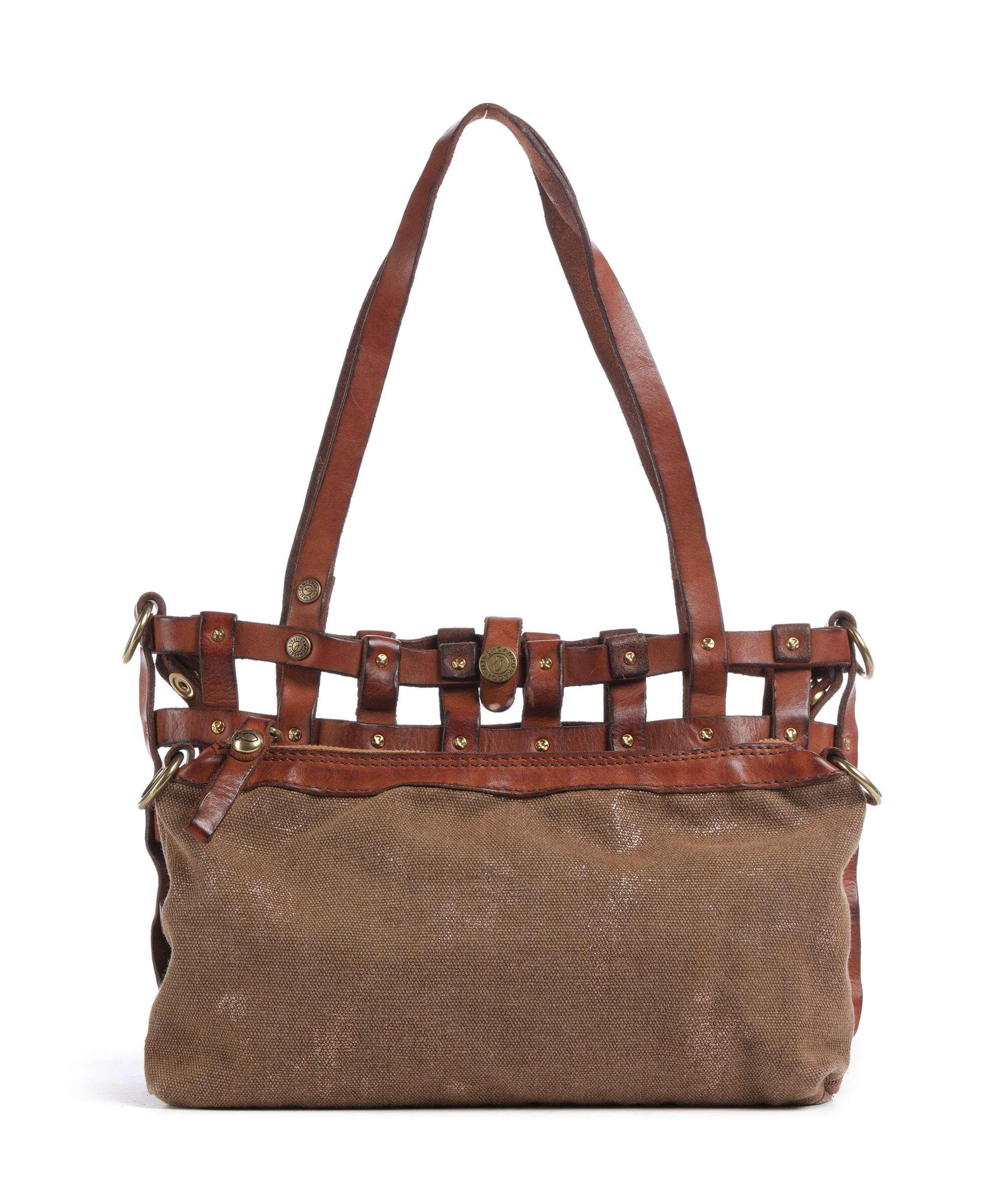 Campomaggi Schoudertas cognac/bronze - Image 5
