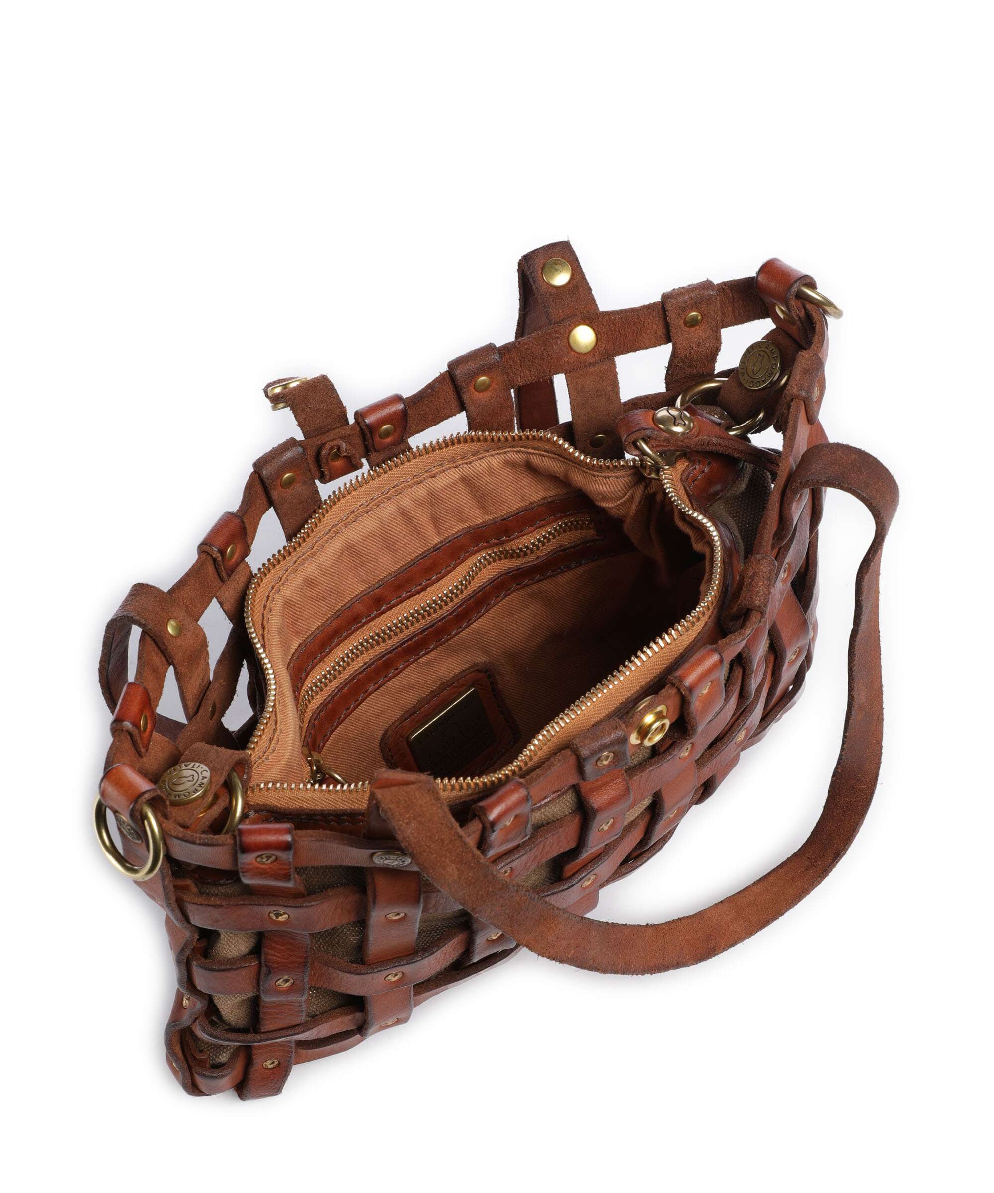 Campomaggi Schoudertas cognac/bronze - Image 7