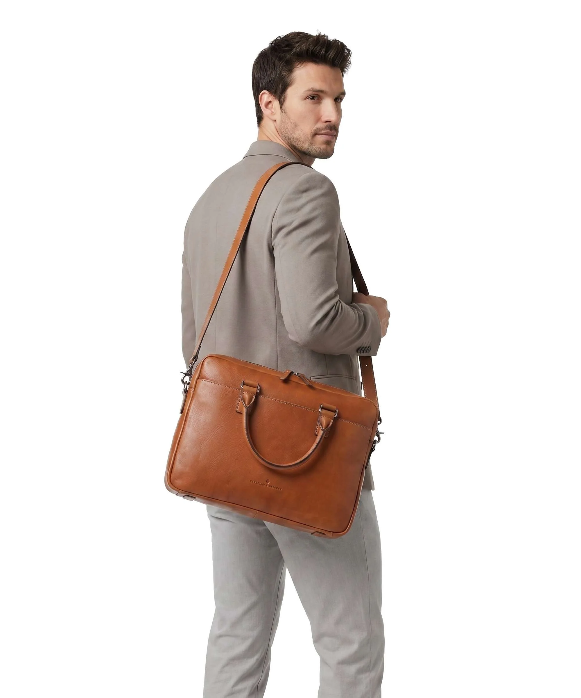Castelijn & Beerens Heritage Aktetas light brown - Image 3