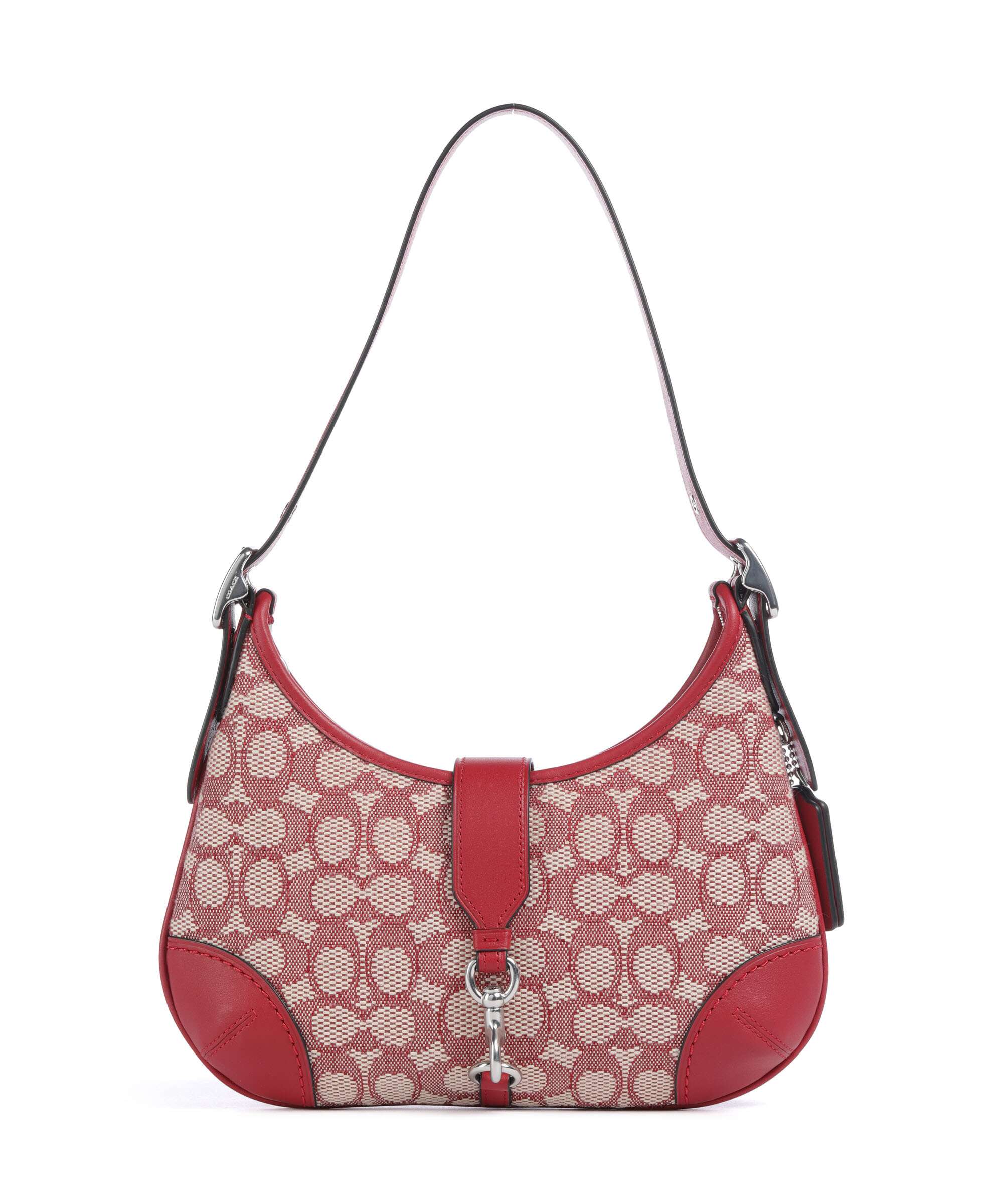 Coach Hamptons Signature Jacquard Schoudertas ruby/ivory