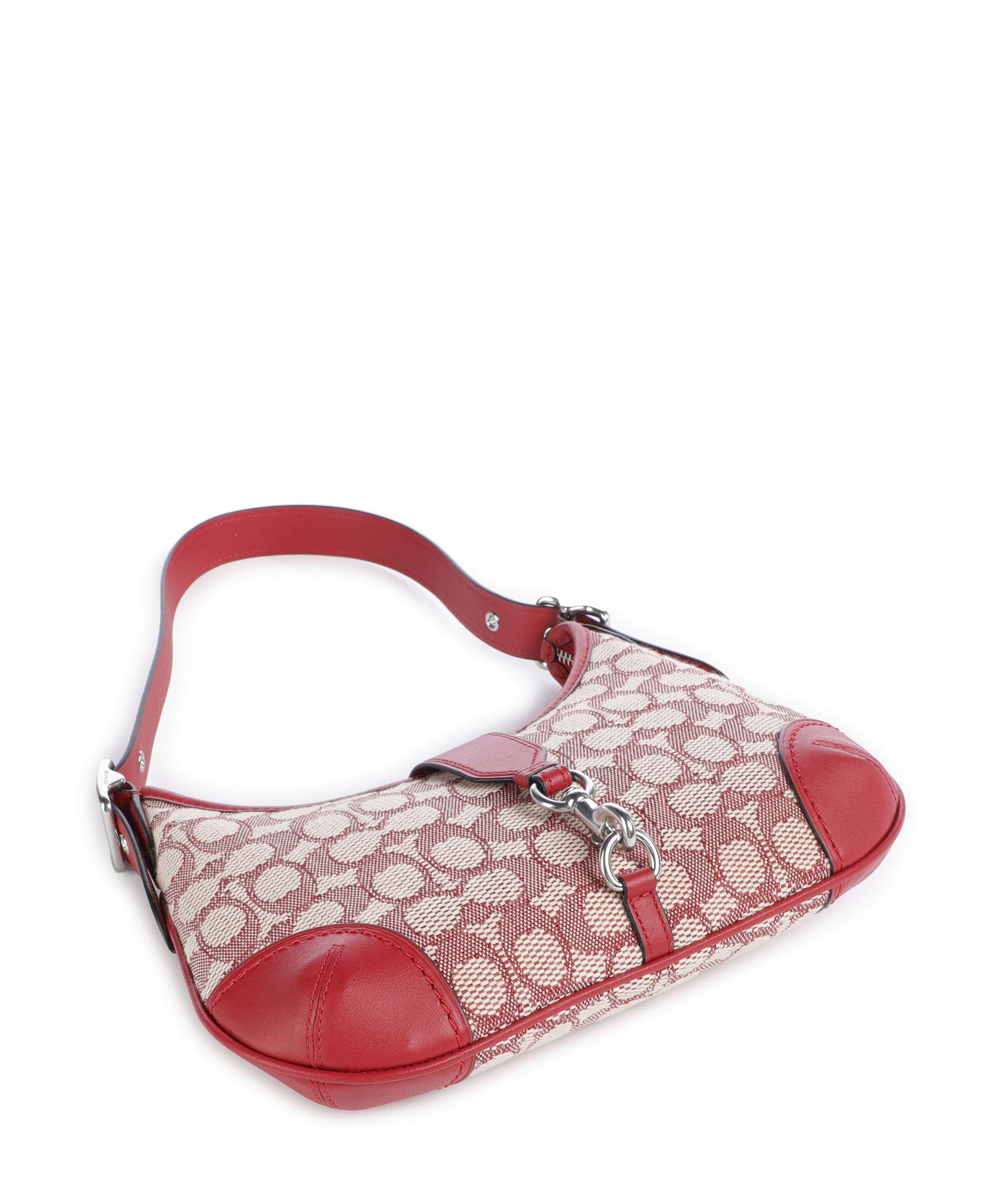 Coach Hamptons Signature Jacquard Schoudertas ruby/ivory - Image 5