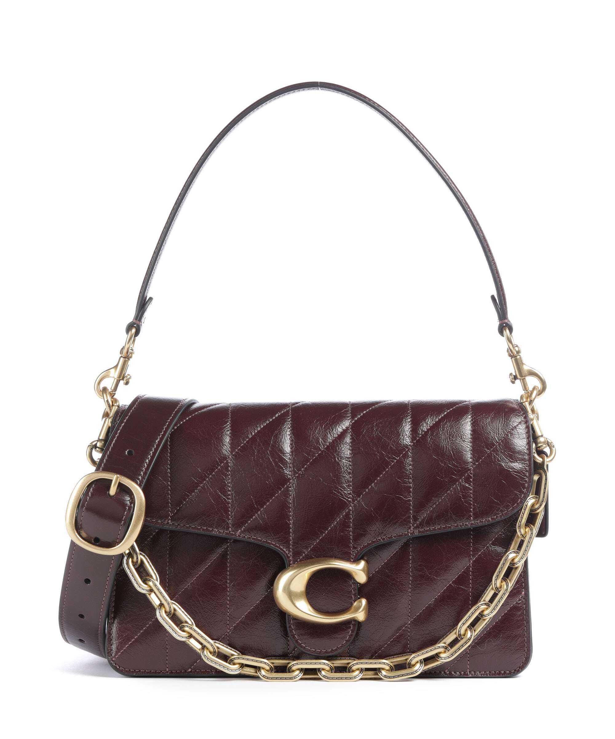 Coach Tabby Quilted Glazed Schoudertas black currant