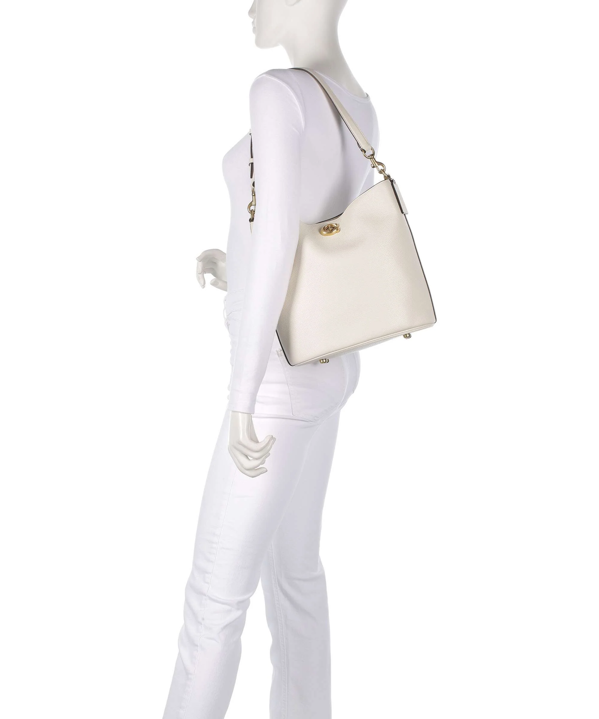 Coach Willow Soft Hobo tas chalk - Image 3