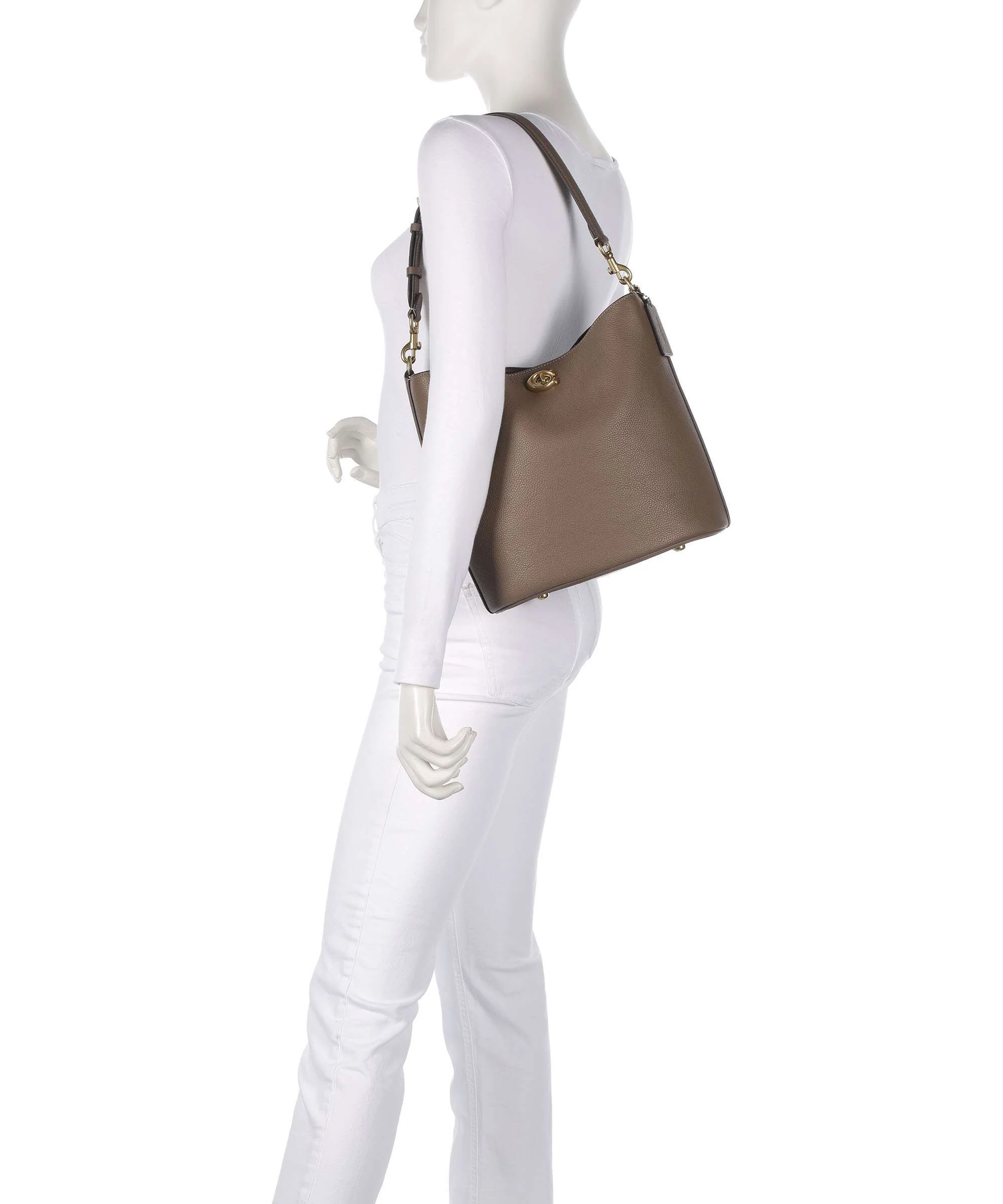 Coach Willow Soft Hobo tas dark stone - Image 3