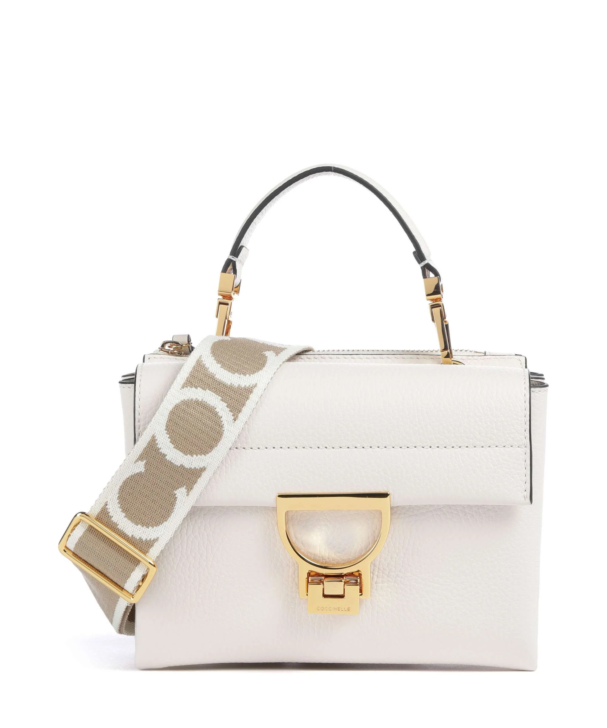 Coccinelle Arlettis Signature Crossbody tas blanco