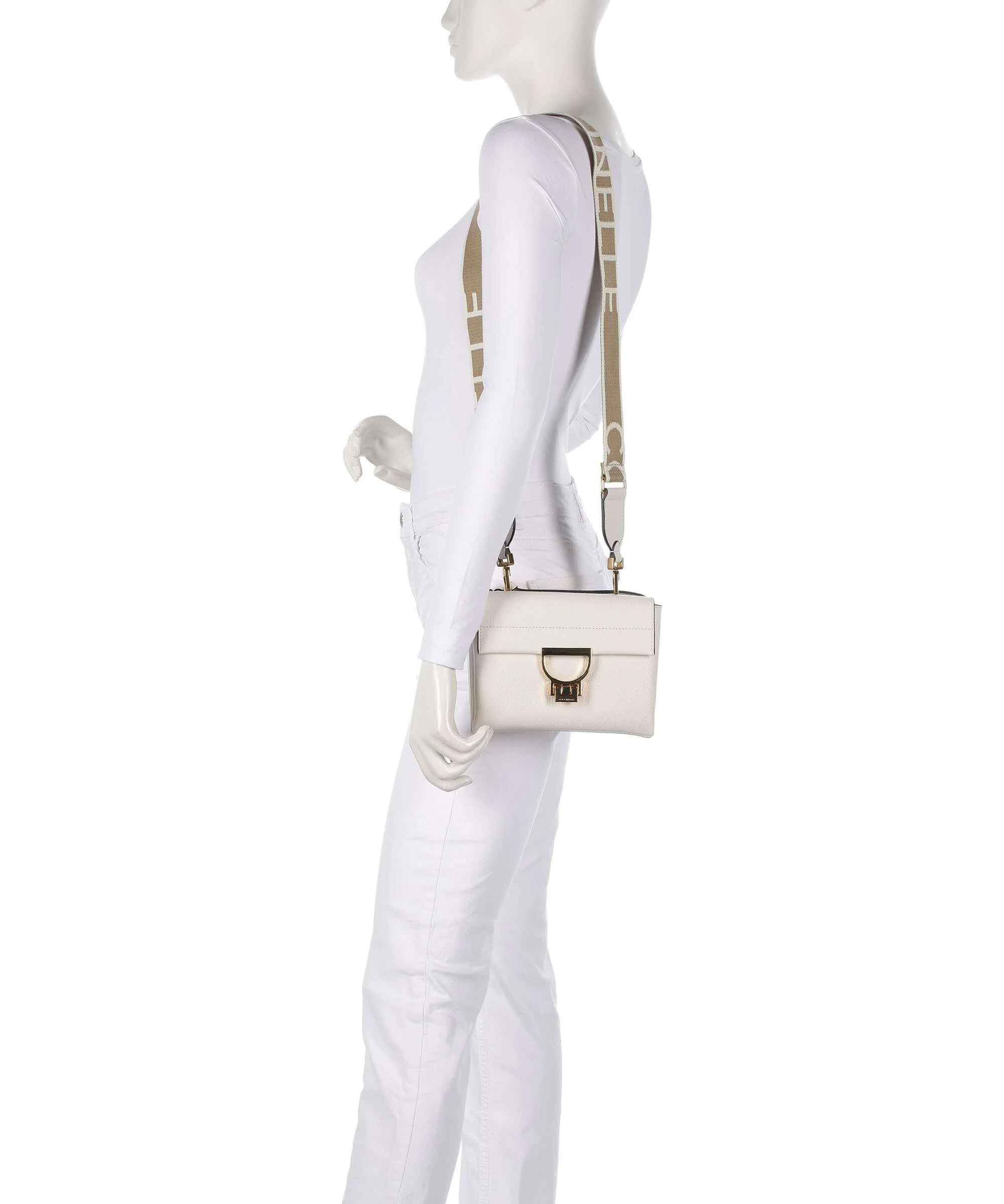 Coccinelle Arlettis Signature Crossbody tas blanco - Image 3