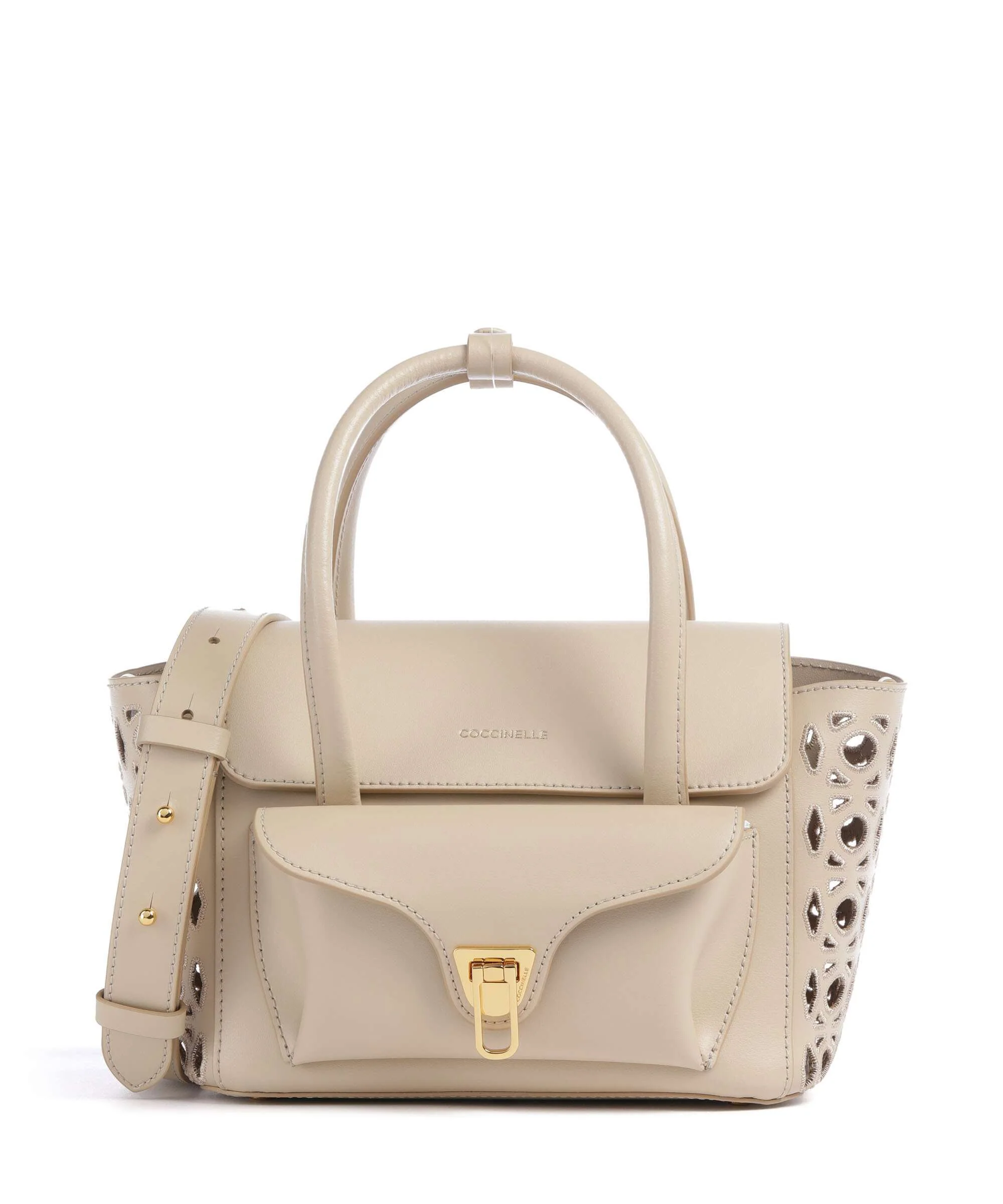 Coccinelle Beat Double Monogram Handtas sandshell