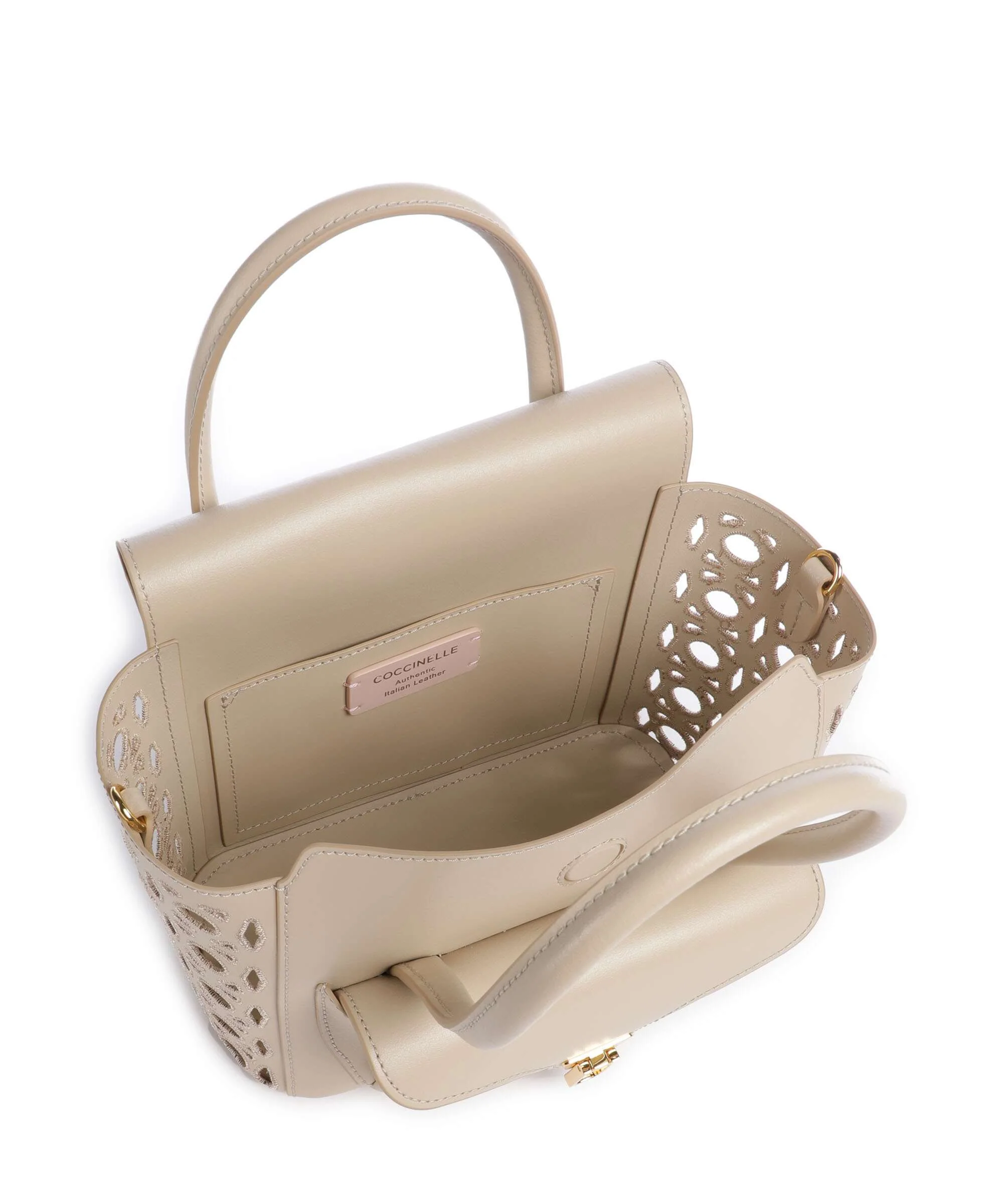 Coccinelle Beat Double Monogram Handtas sandshell - Image 6