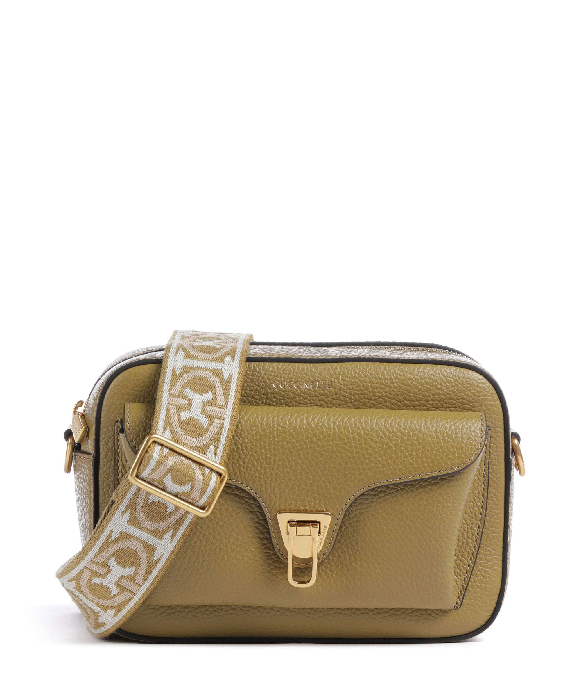 Coccinelle Beat Soft Ribbon Crossbody tas seagrass
