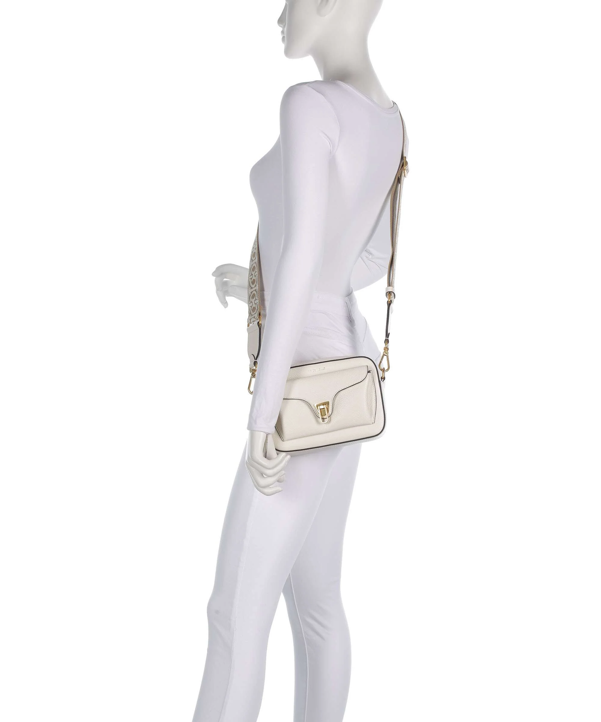 Coccinelle Beat Soft Ribbon Crossbody tas pearl - Image 3