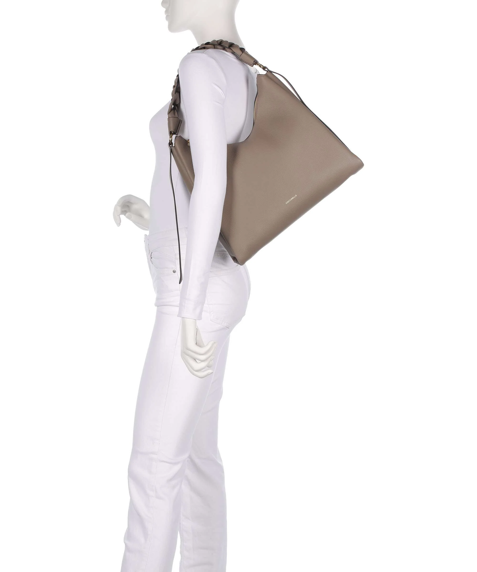 Coccinelle Boheme Grana Double Hobo tas warm taupe/rosette - Image 3
