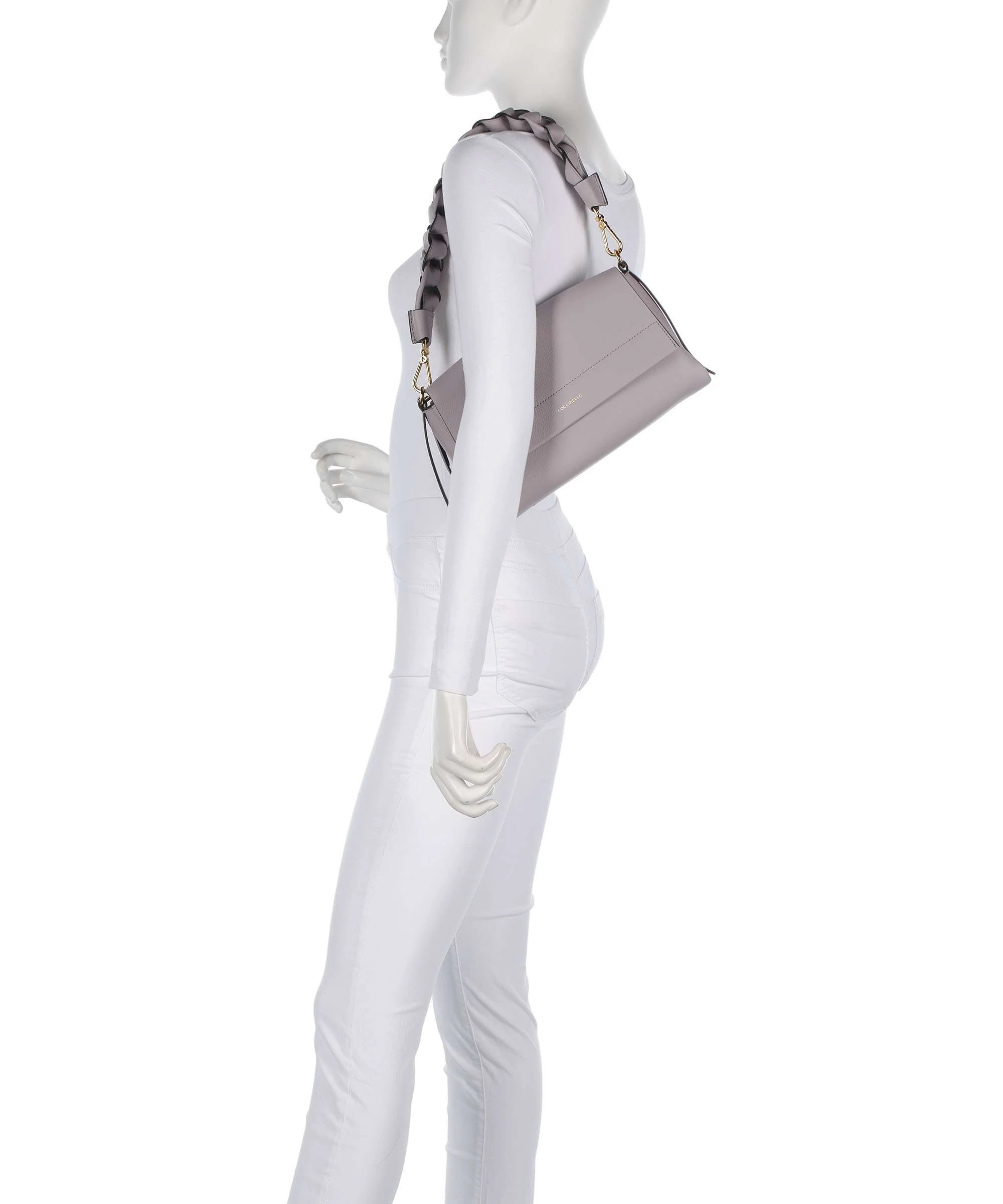 Coccinelle Boheme Grana Double Schoudertas oyster/pearl - Image 3