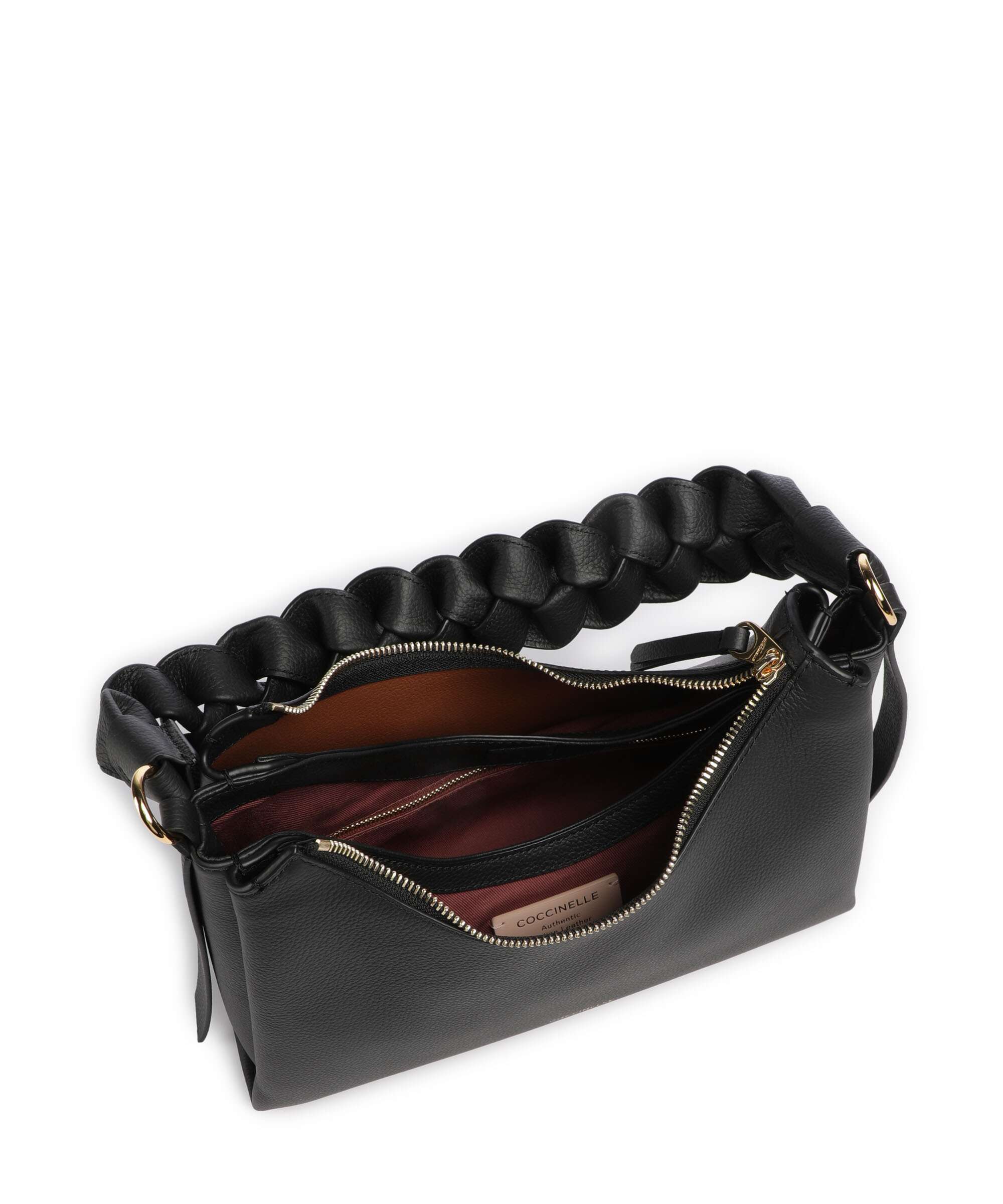 Coccinelle Boheme Grana Double Schoudertas noir/cognac - Image 5